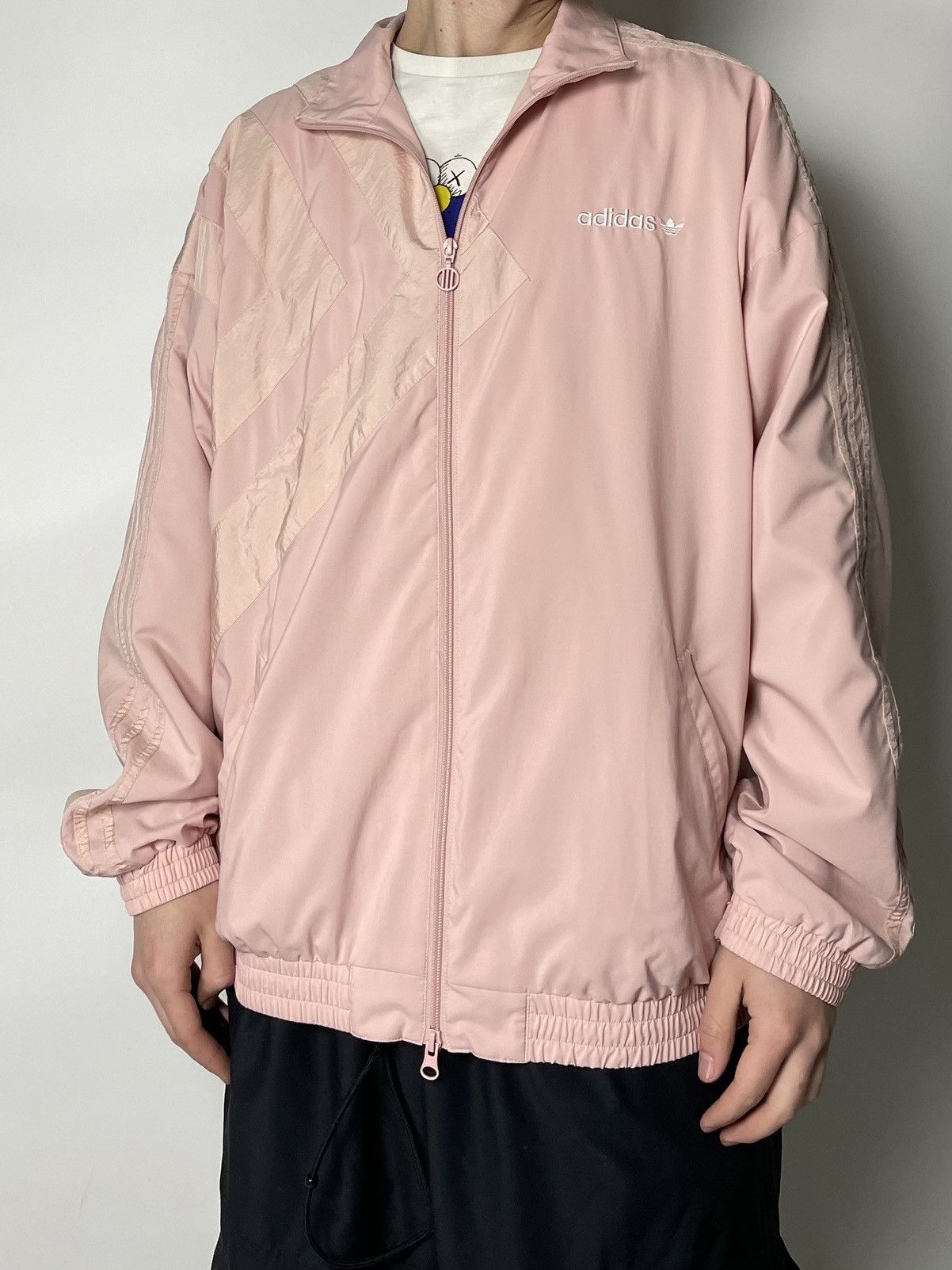 Adidas Adidas 🌸 Vintage Pink Nylon Olympic Track Suit Jacket Size US XL / EU 56 / 4 - 1 Thumbnail