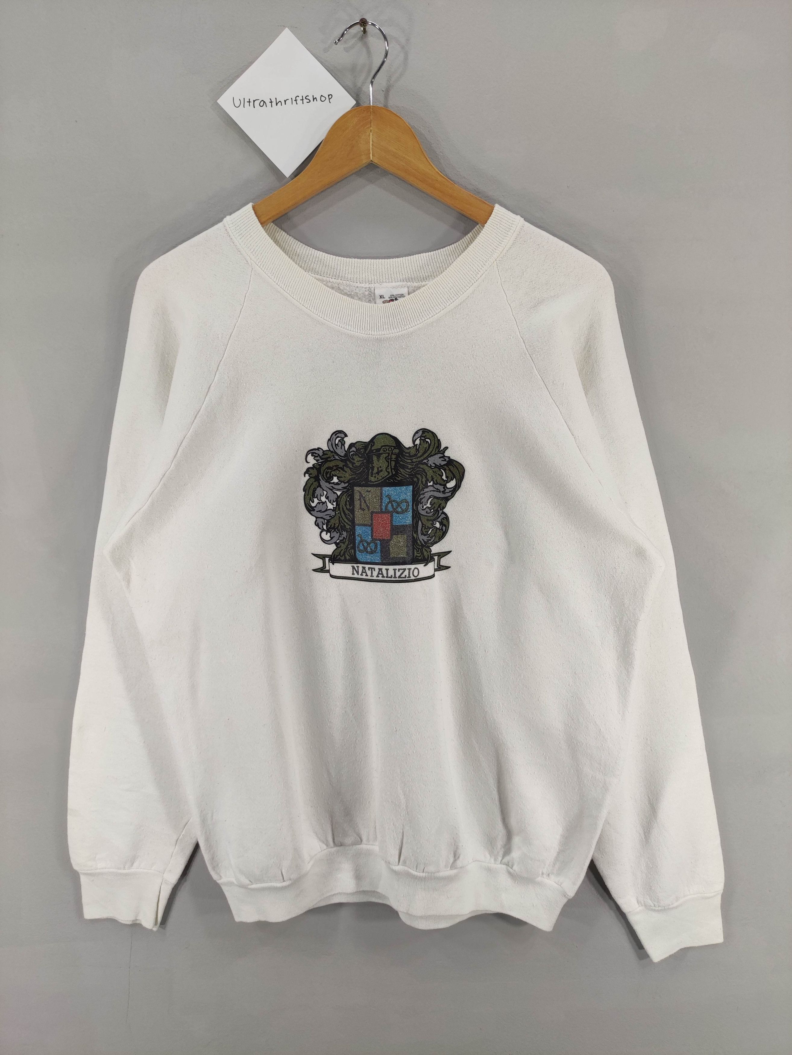 Fruit Of The Loom Vintage Natalizio Sweatshirt Big Logo Jumper Size US L / EU 52-54 / 3 - 1 Thumbnail