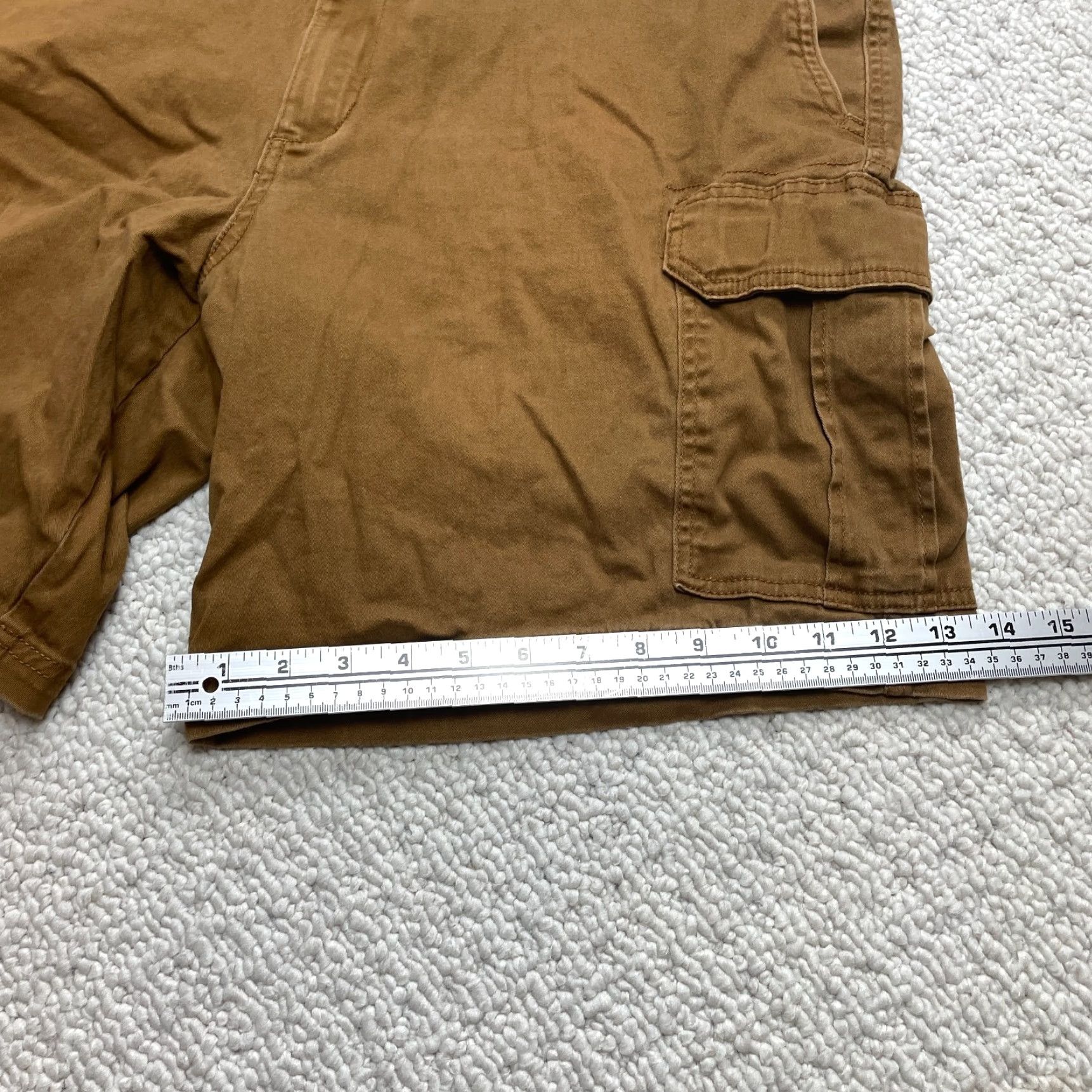 George VINTAGE George Cargo Shorts Mens 44 Brown Pockets 9.5" Inseam High Rise 42" Waist Adult Size US 42 / EU 58 - 2 Thumbnail