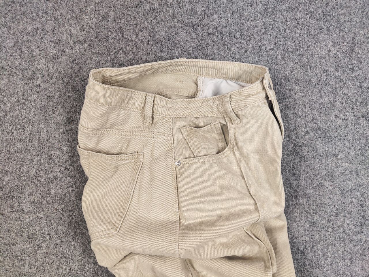Japanese Brand Vintage Y2K Japanese Bondage Beige Baggy Cargo Denim Pants Size US 30 / EU 46 - 15 Thumbnail