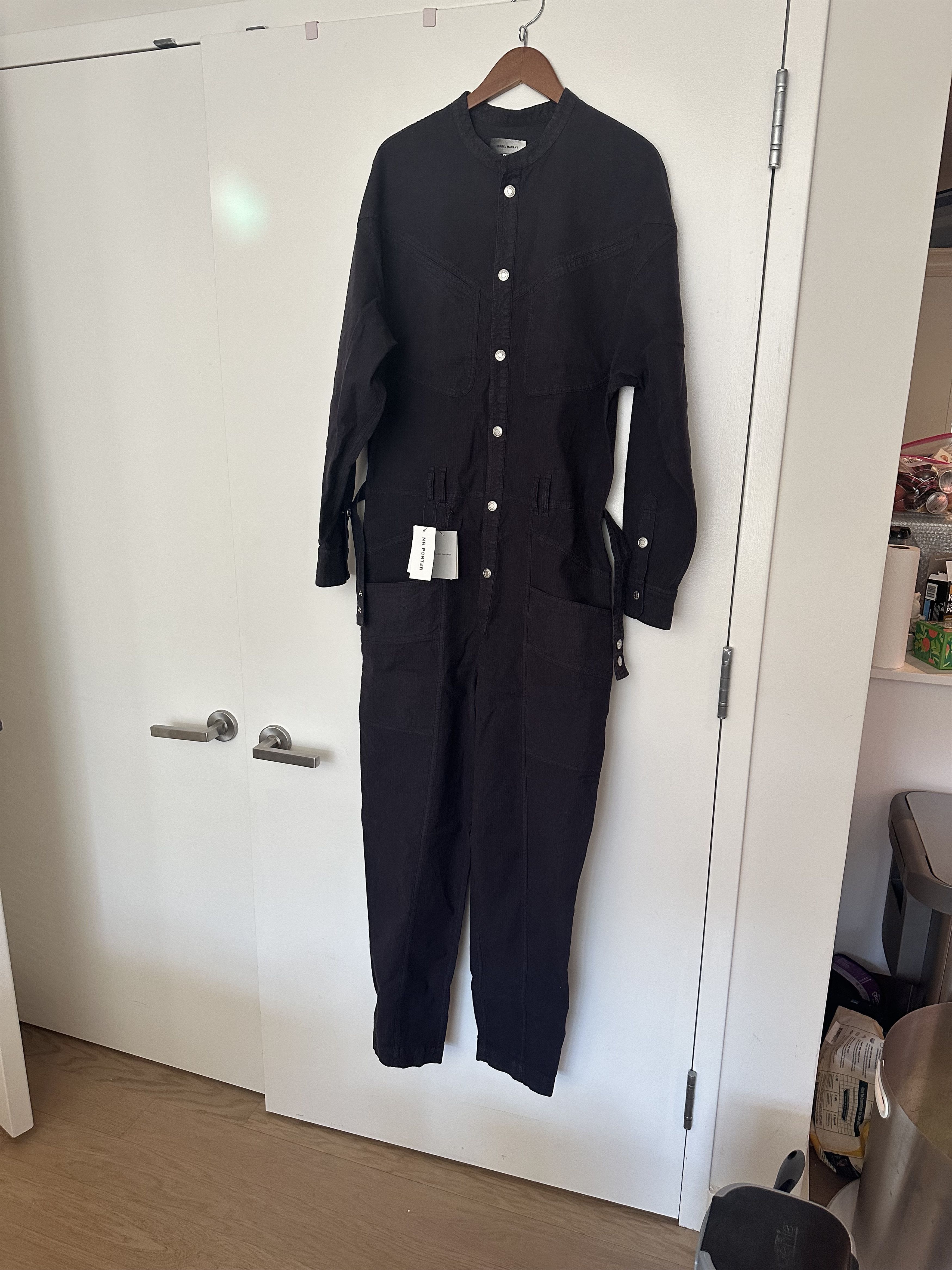 Isabel Marant Enunio Linen-blend Belted Jumpsuit Size US 32 / EU 48 - 7 Thumbnail