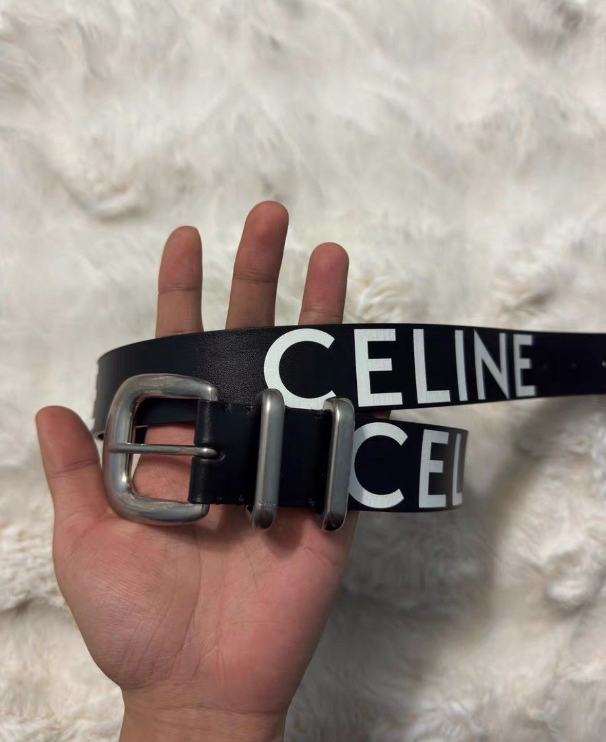 Celine Celine Slogan logo buckle belt 2501-Nextarrow Size ONE SIZE - 2 Thumbnail