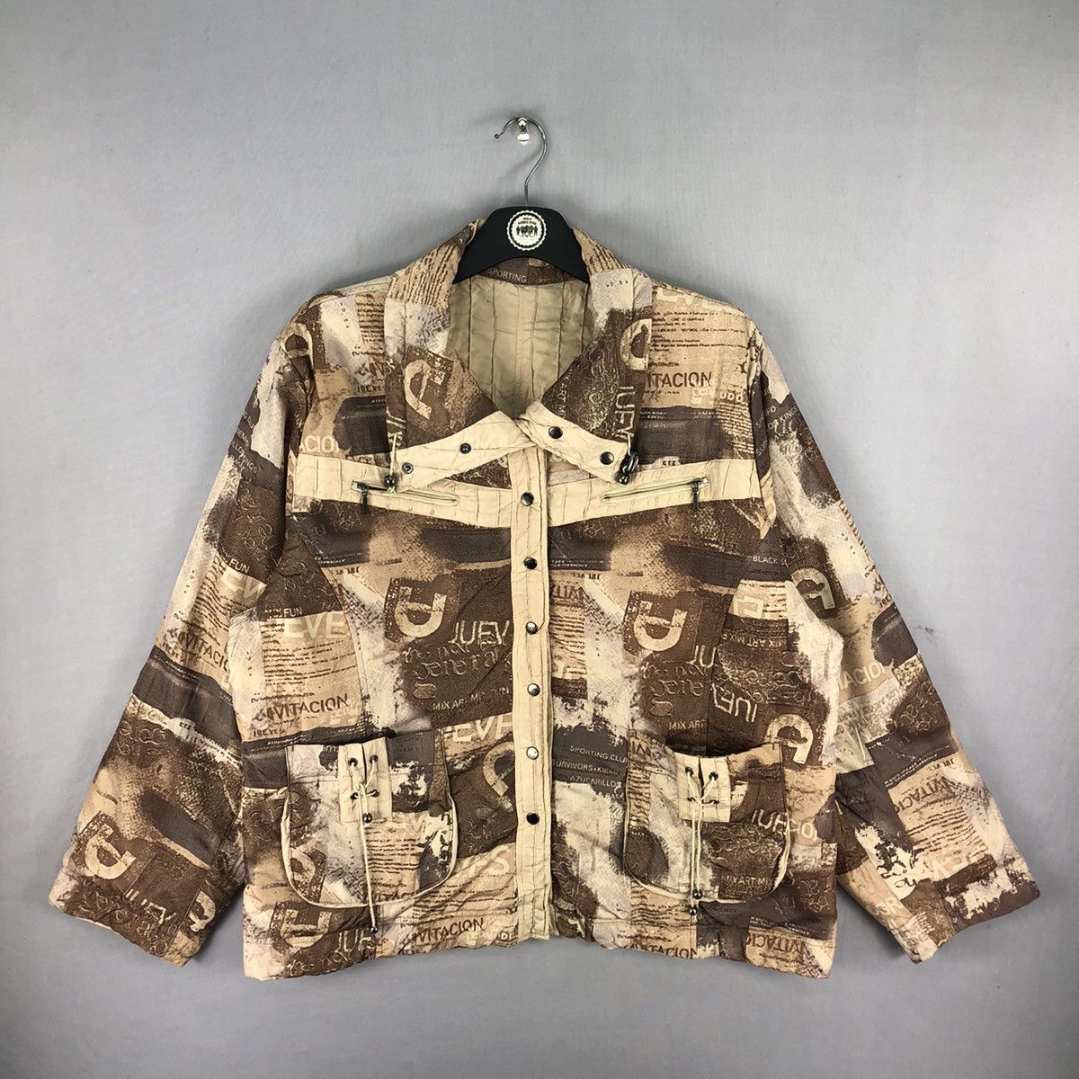 Japanese Brand Vintage Y2K Reversible Jacket Fullprint by Locarino Size US M / EU 48-50 / 2 - 1 Thumbnail