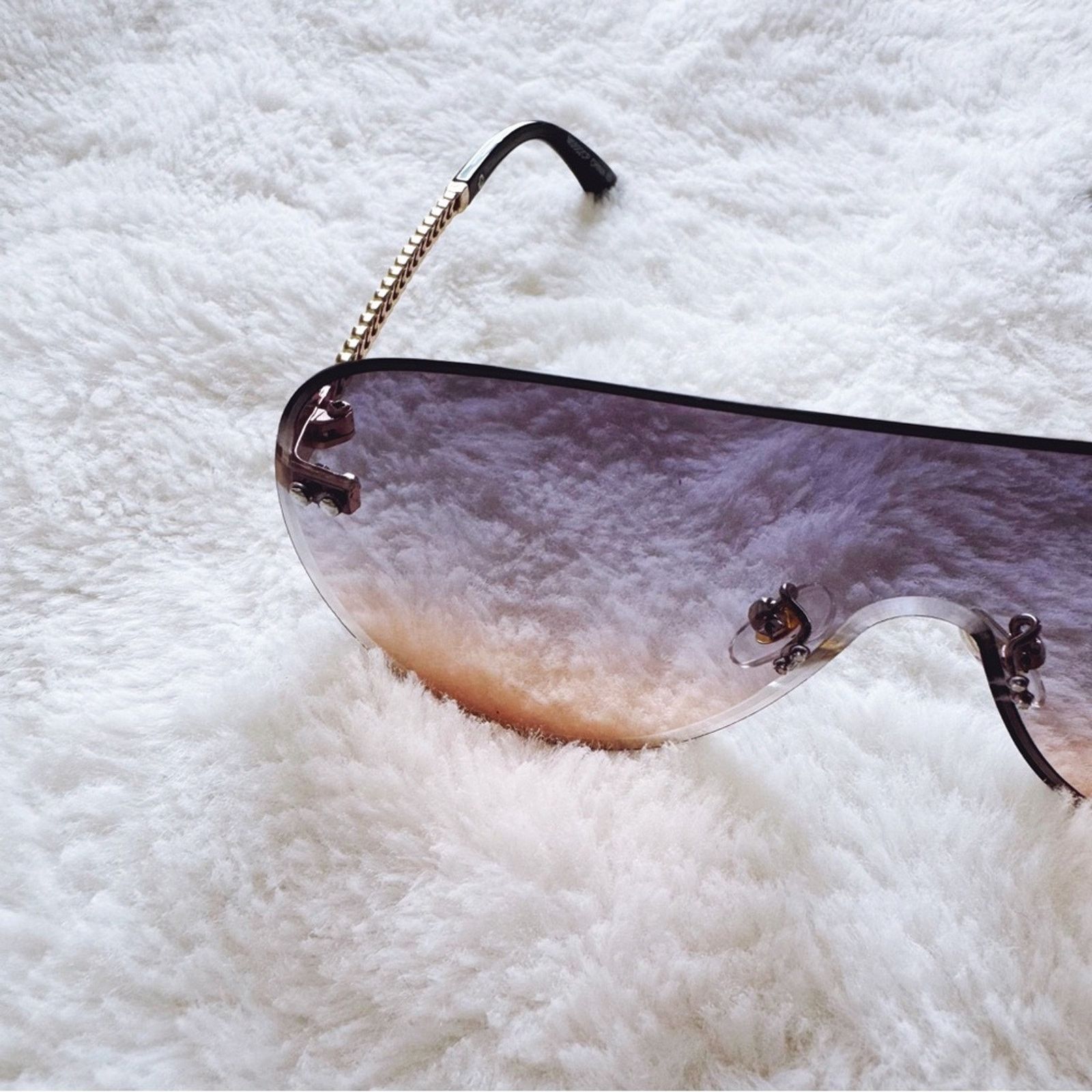 Other Jasmine Clear Purple Sleek Single-Lens Sunglasses Size ONE SIZE - 3 Thumbnail