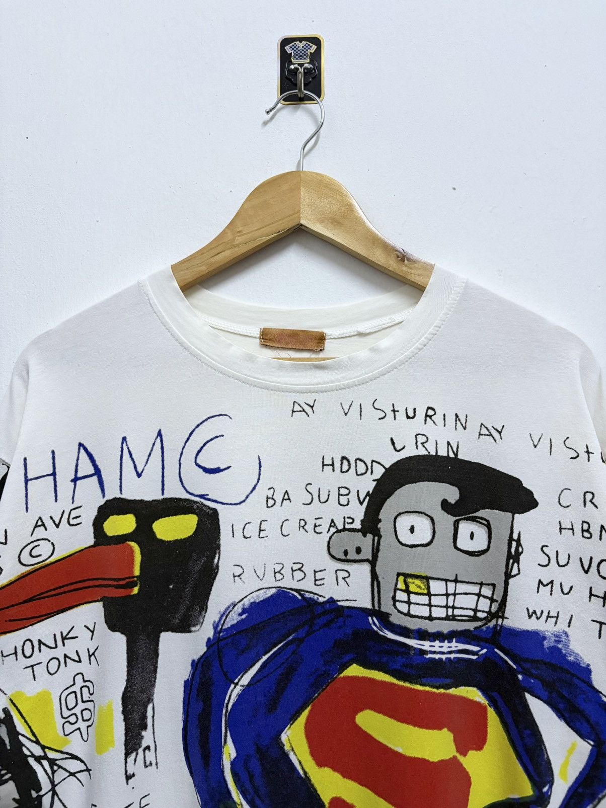 Jean-Michel Basquiat Vintage Bootleg Jean Michel Basquiat - Superman T-Shirt Size US L / EU 52-54 / 3 - 3 Thumbnail