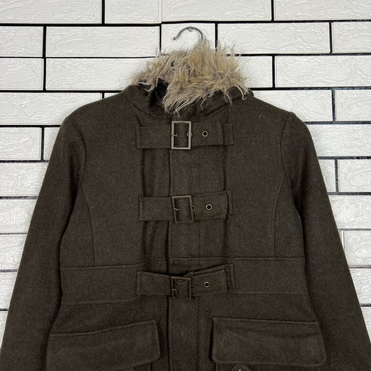 Japanese Brand RODEO CROWNS Faux Fur Hooded Coat Jacket #4088-C186 Size US M / EU 48-50 / 2 - 9 Thumbnail
