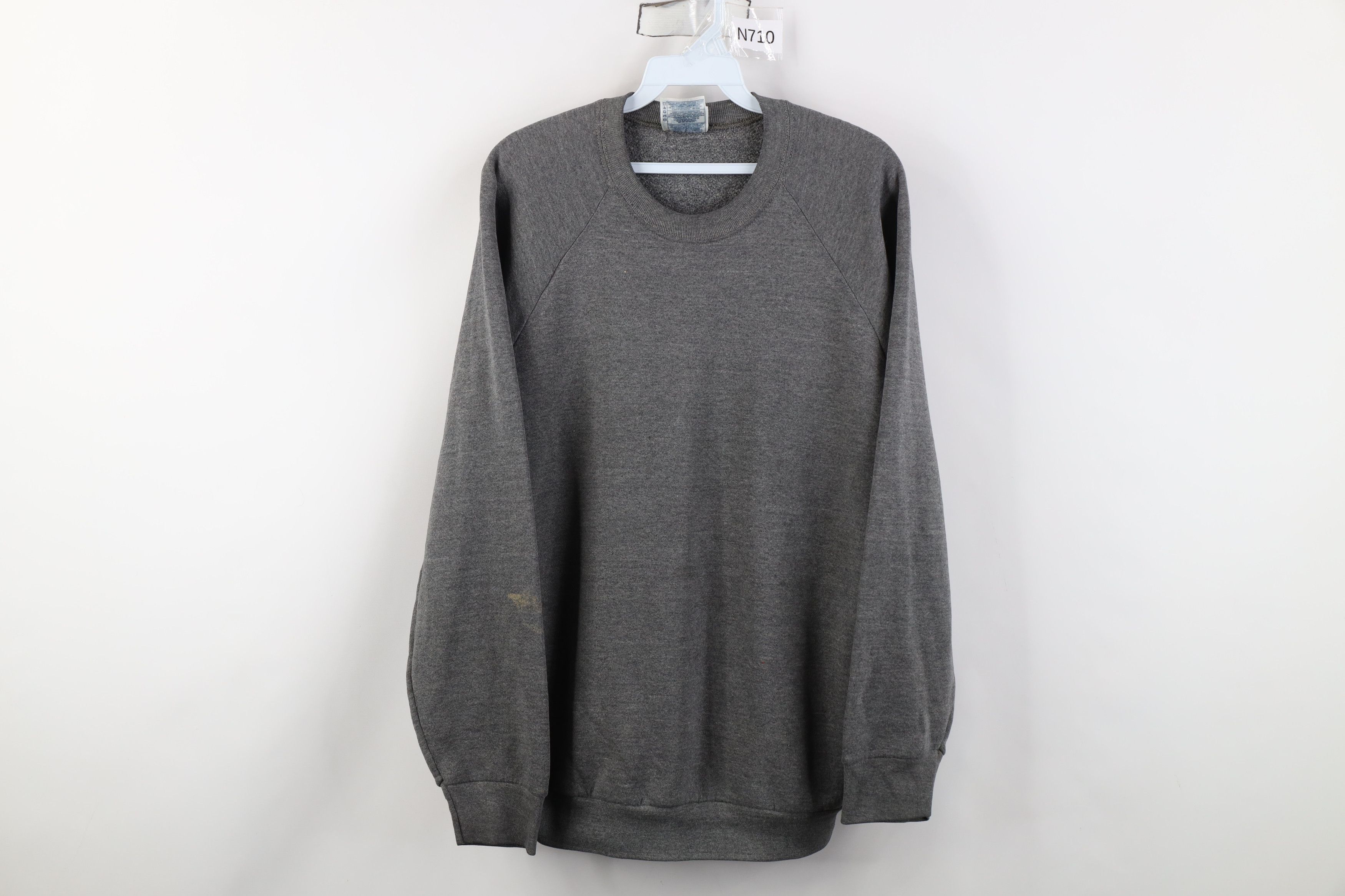 Vintage Vintage 90s Streetwear Crewneck Sweatshirt Heather Gray Size US L / EU 52-54 / 3 - 1 Thumbnail