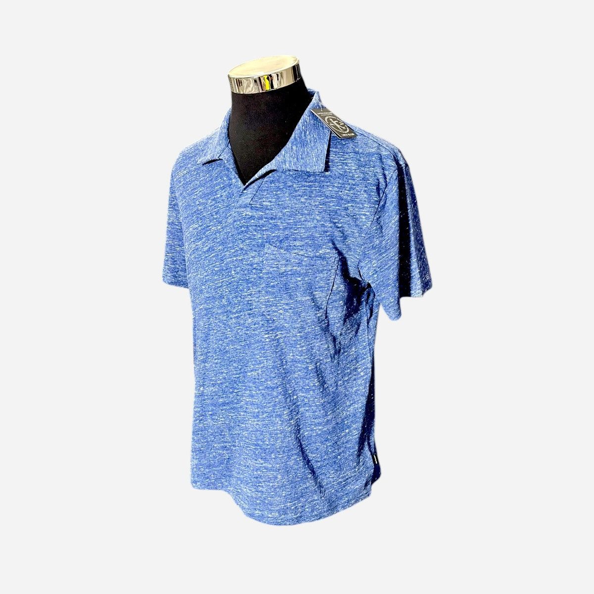 Lucky Brand Lucky Brand Men’s Blue Johnny Collar Linen Shirt Sz M Size US M / EU 48-50 / 2 - 4 Thumbnail