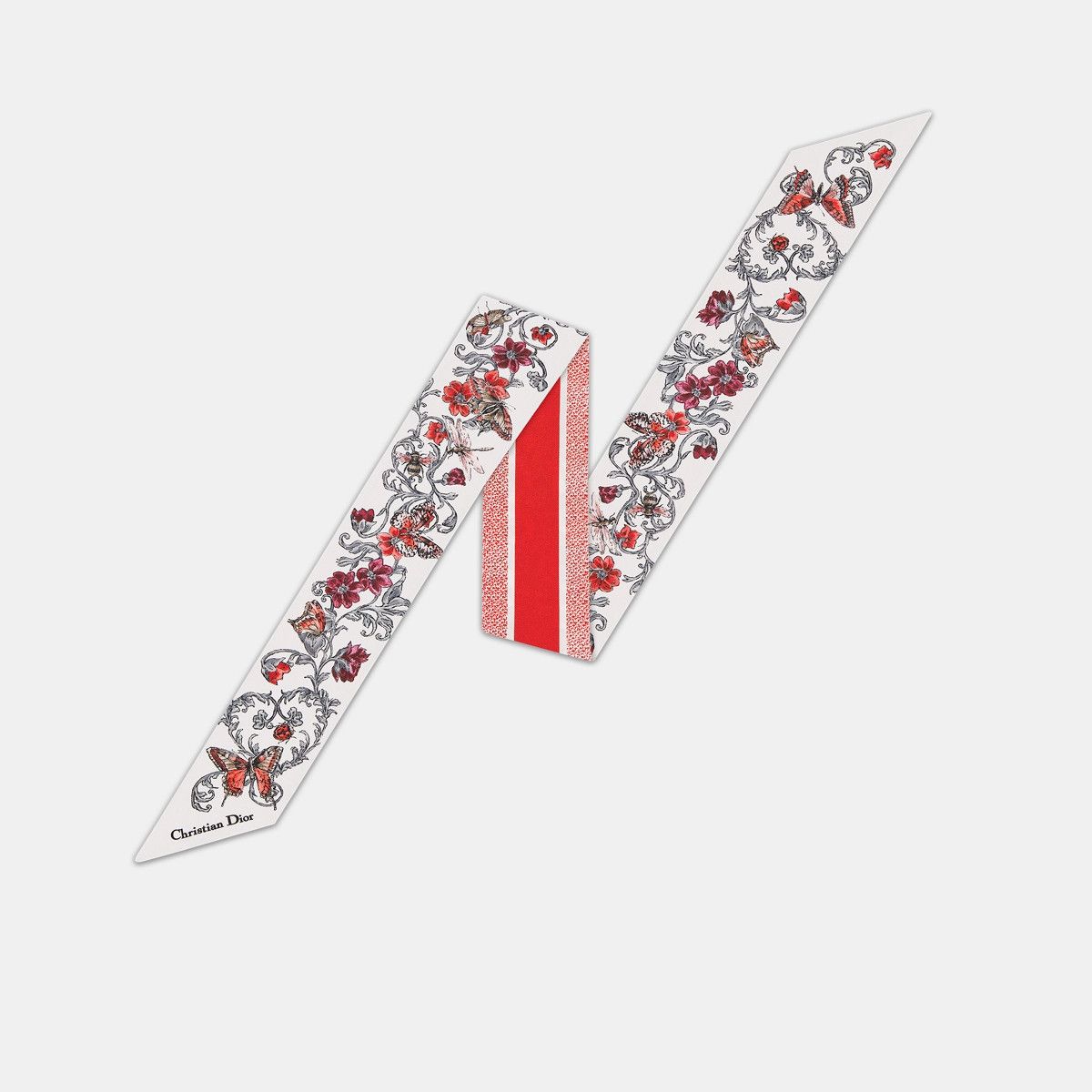 Dior o1bcso1str0226 Size:OS/Curiosites Mitzah Scarf in Red Size ONE SIZE - 1 Thumbnail