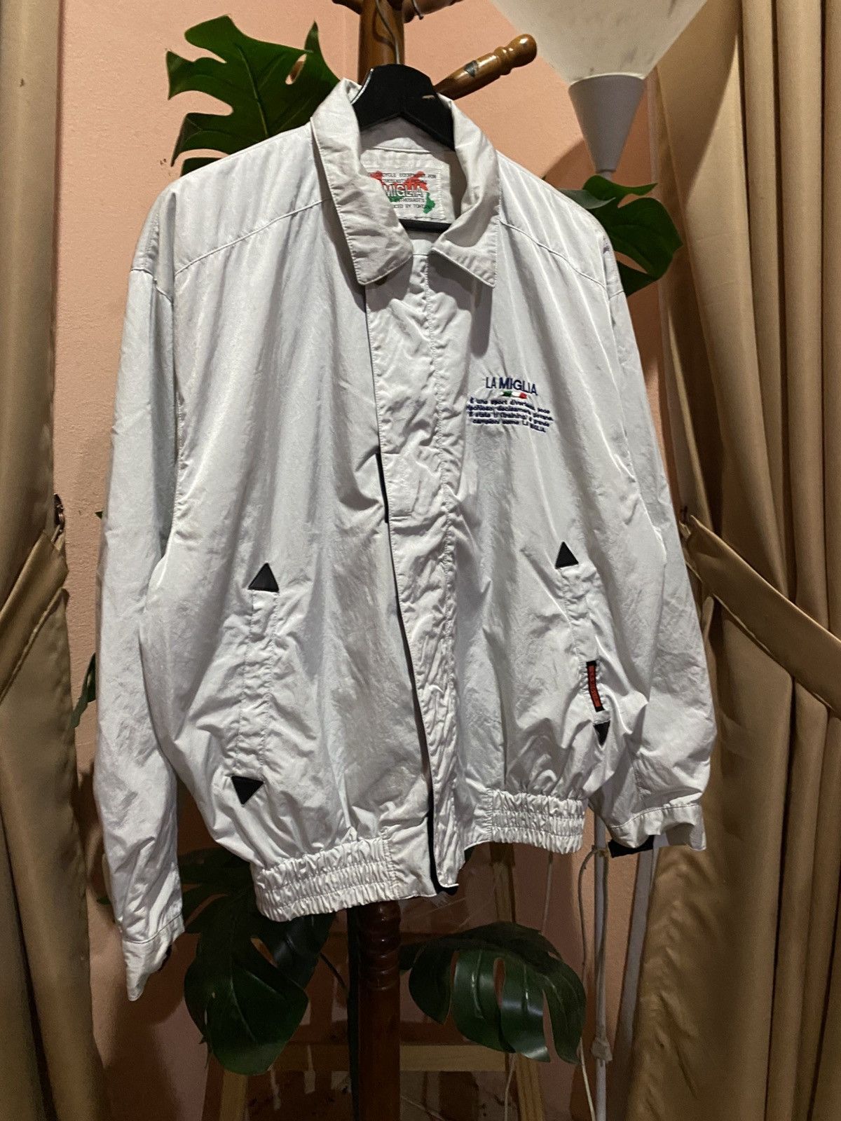 Vintage La Miglia Vintage Motorcycle Windbreaker White Italia Racing Size US L / EU 52-54 / 3 - 5 Thumbnail