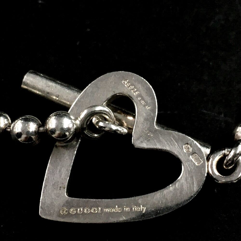 Gucci GUCCI Silver Heart Ball Chain Bracelet 7" Size ONE SIZE - 5 Thumbnail