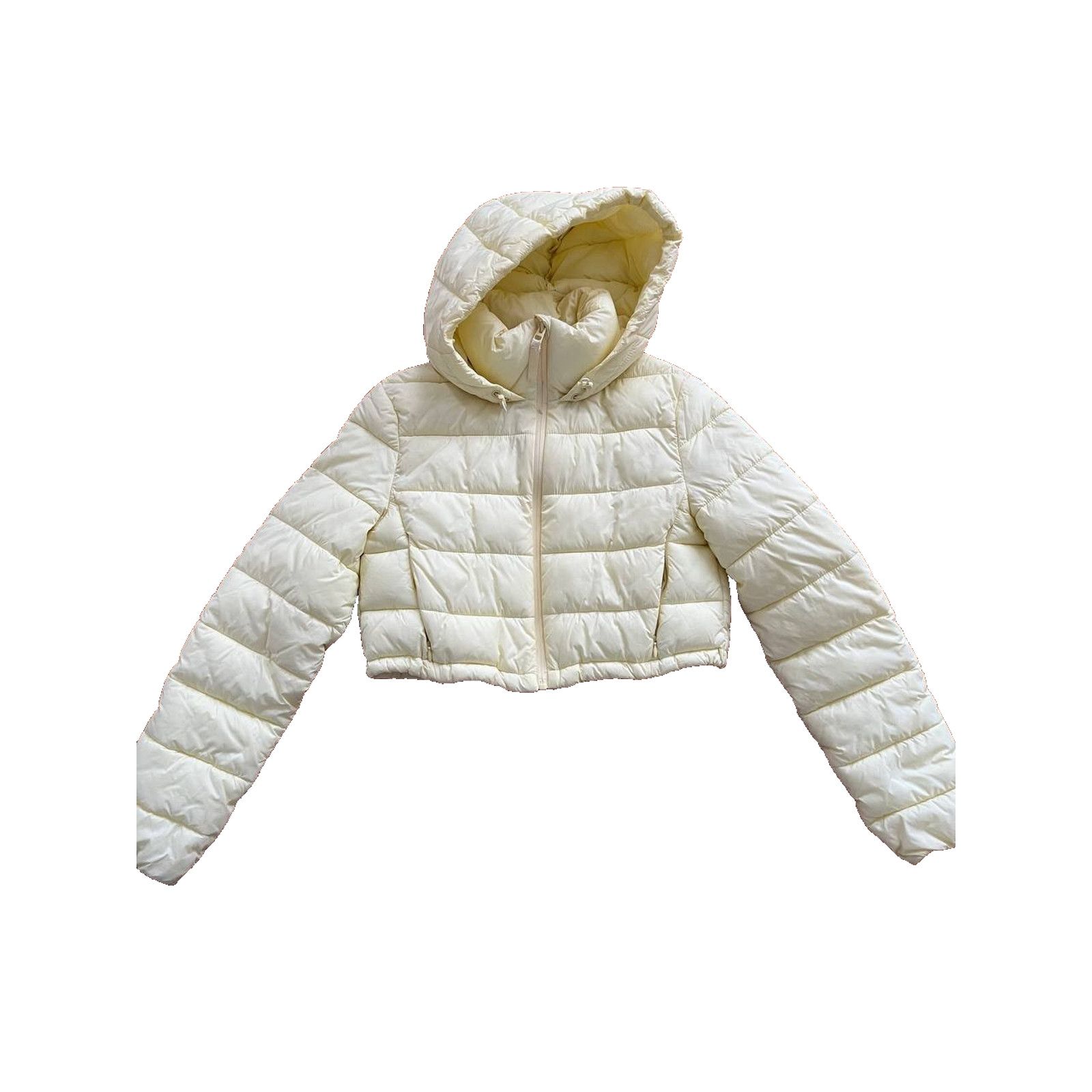 Zara Zara Cropped Puffer Jacket Yellow girl Small A001465 Size S / US 4 / IT 40 - 2 Thumbnail