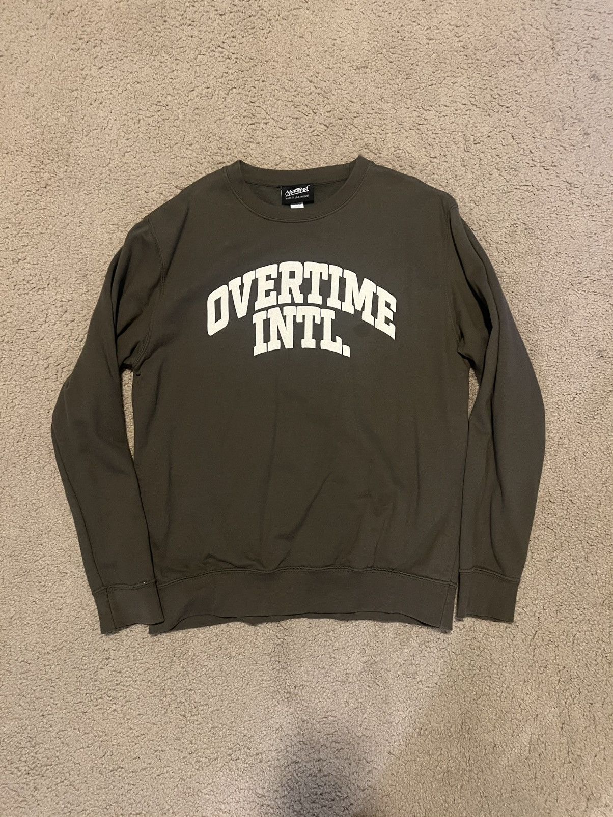 Other Overtime International overtimeintl Olive Crewneck Sweater Size US M / EU 48-50 / 2 - 1 Thumbnail