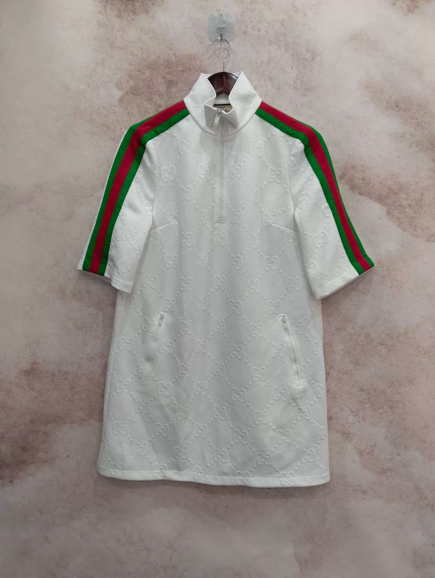 Gucci Gucci GG Monogram White Short Sleeve Dress S Size S / US 4 / IT 40 - 1 Thumbnail