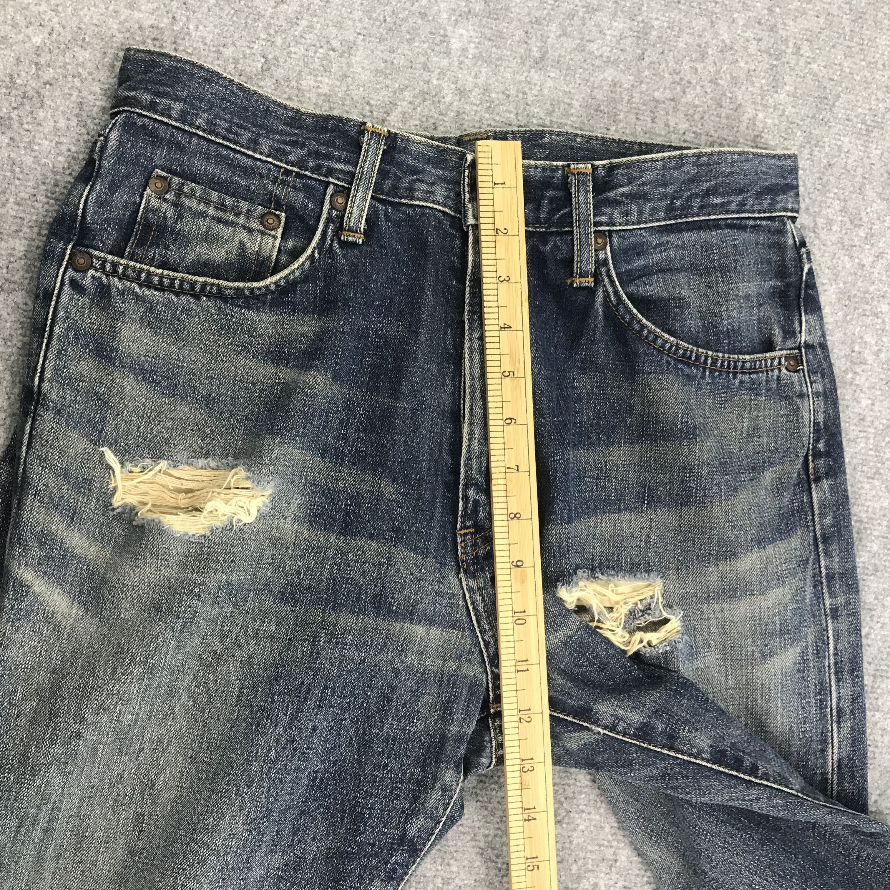 Edwin Rare Japan denim Edwin distressed denim jeans pants Size US 30 / EU 46 - 7 Thumbnail