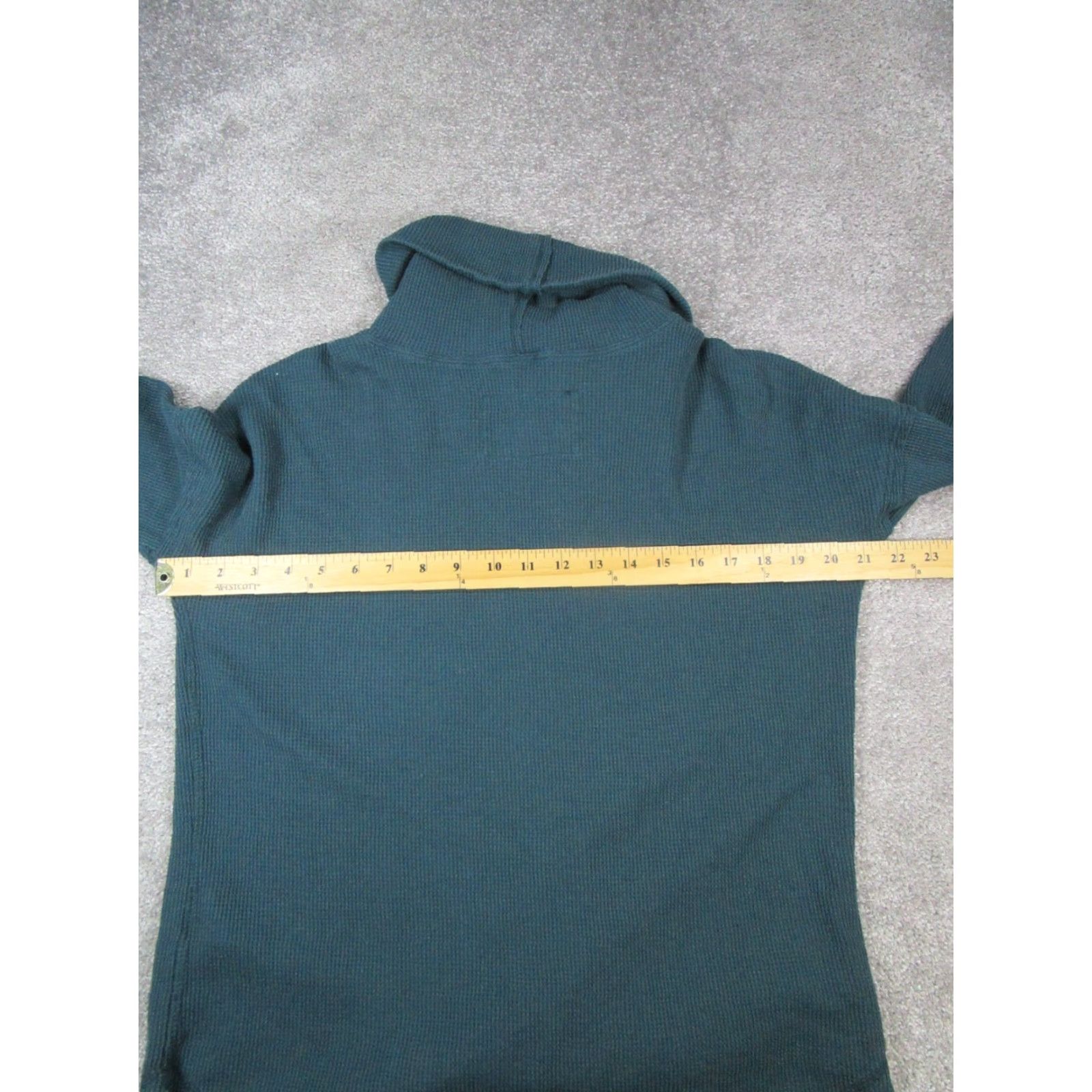 Vintage VINTAGE Maeve Women’s Sweater Pullover XS Waffle Knit Turtleneck Long Sleeve Green Cotton 80s Size XS / US 0-2 / IT 36-38 - 5 Thumbnail