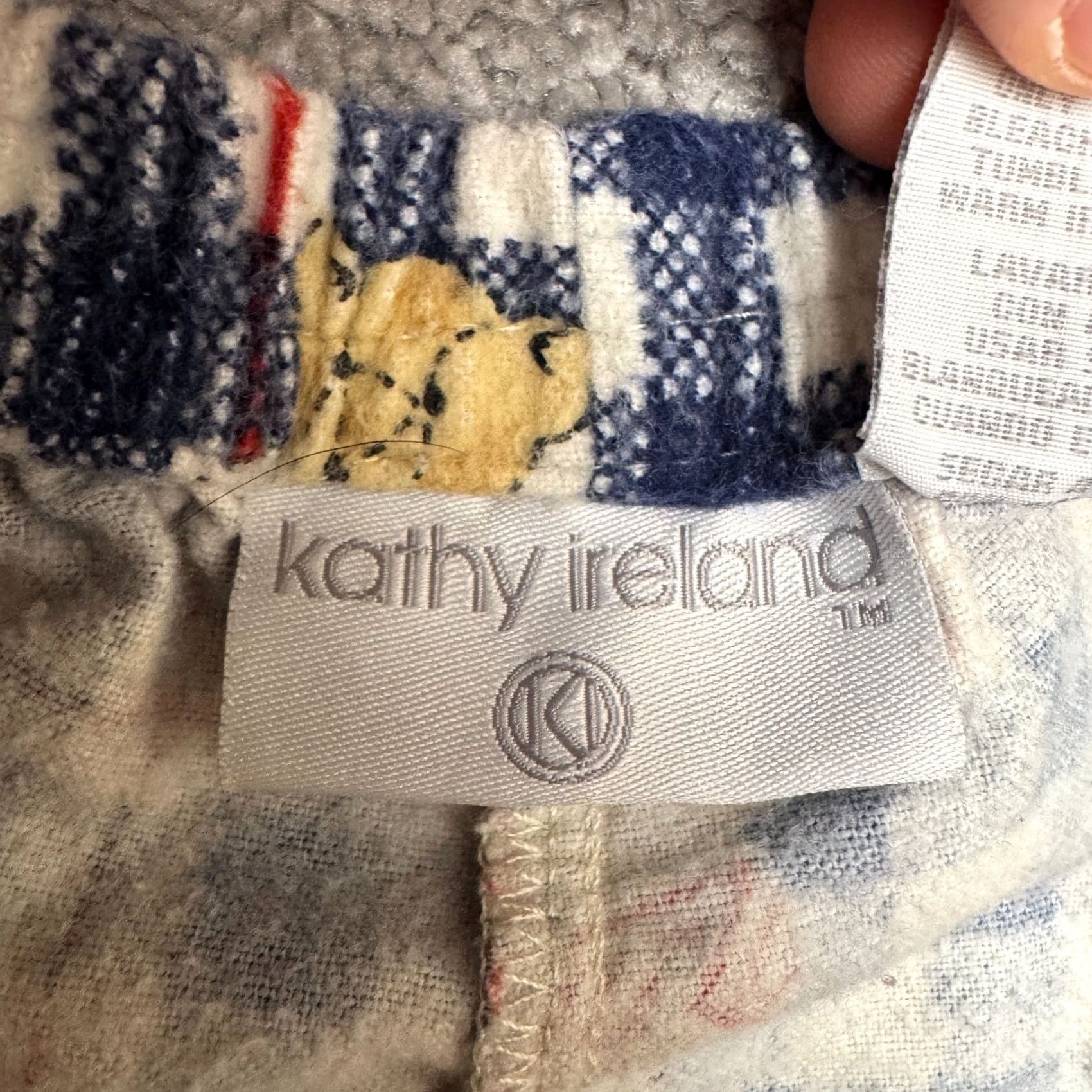 Vintage VINTAGE Kathy Ireland Sleep Shorts Shirt Women L Blue 90s Flannel Pajama Shorts Size 36" / US 14 / IT 50 - 4 Thumbnail