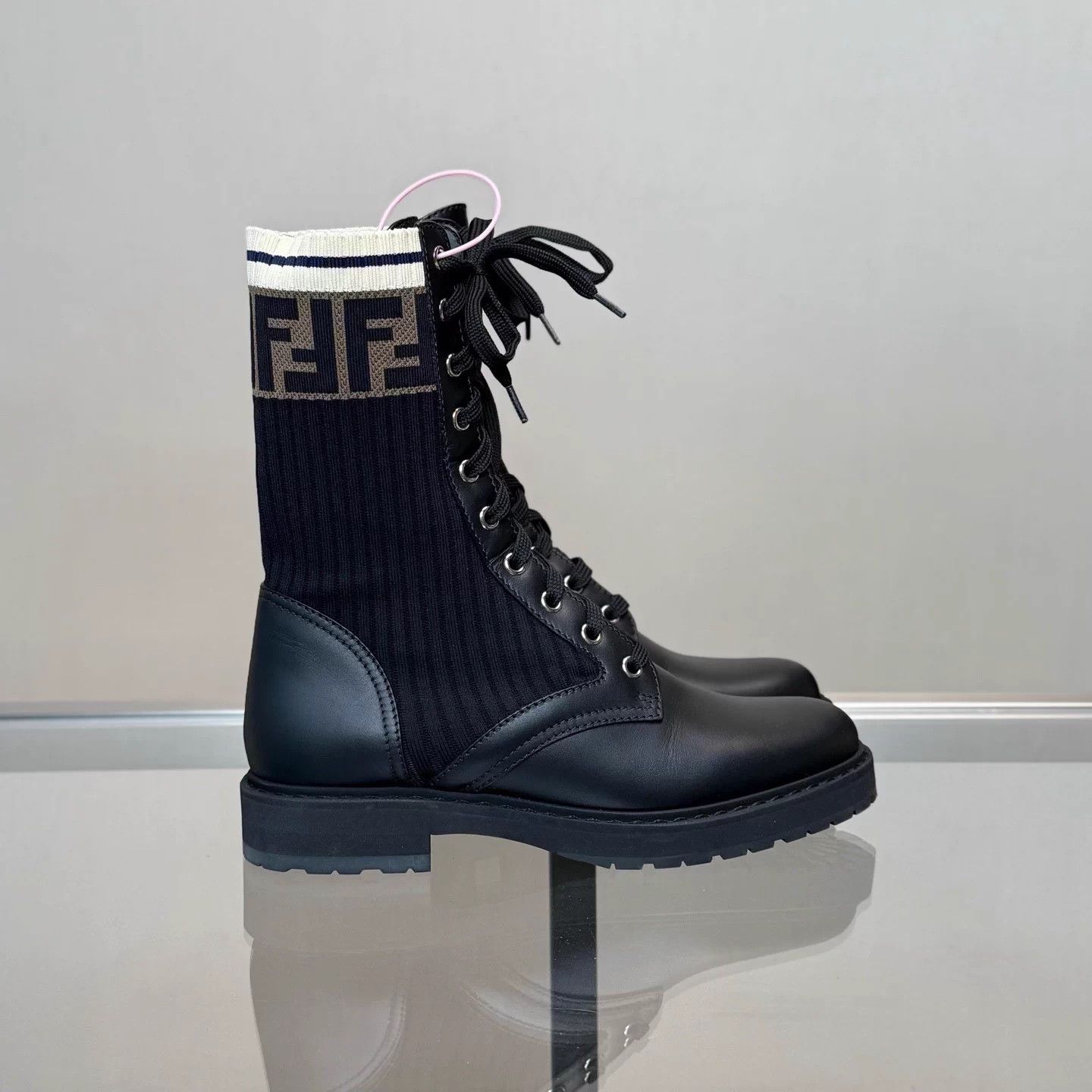 Fendi FENDI Rockoko black FF print martin boots 37 Size US 6.5 / IT 36.5 - 3 Thumbnail