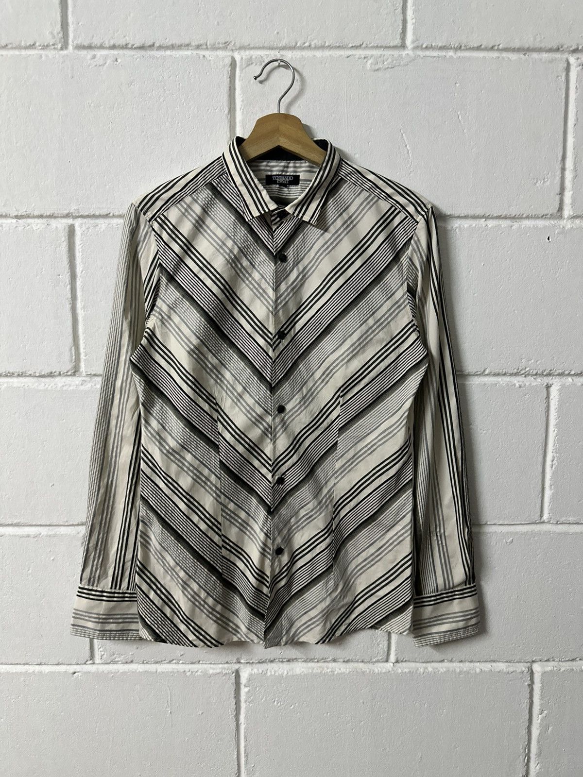 Tornado Mart 2000 - Tornado Mart Diagonal Lines L/S Shirt Size US L / EU 52-54 / 3 - 4 Thumbnail