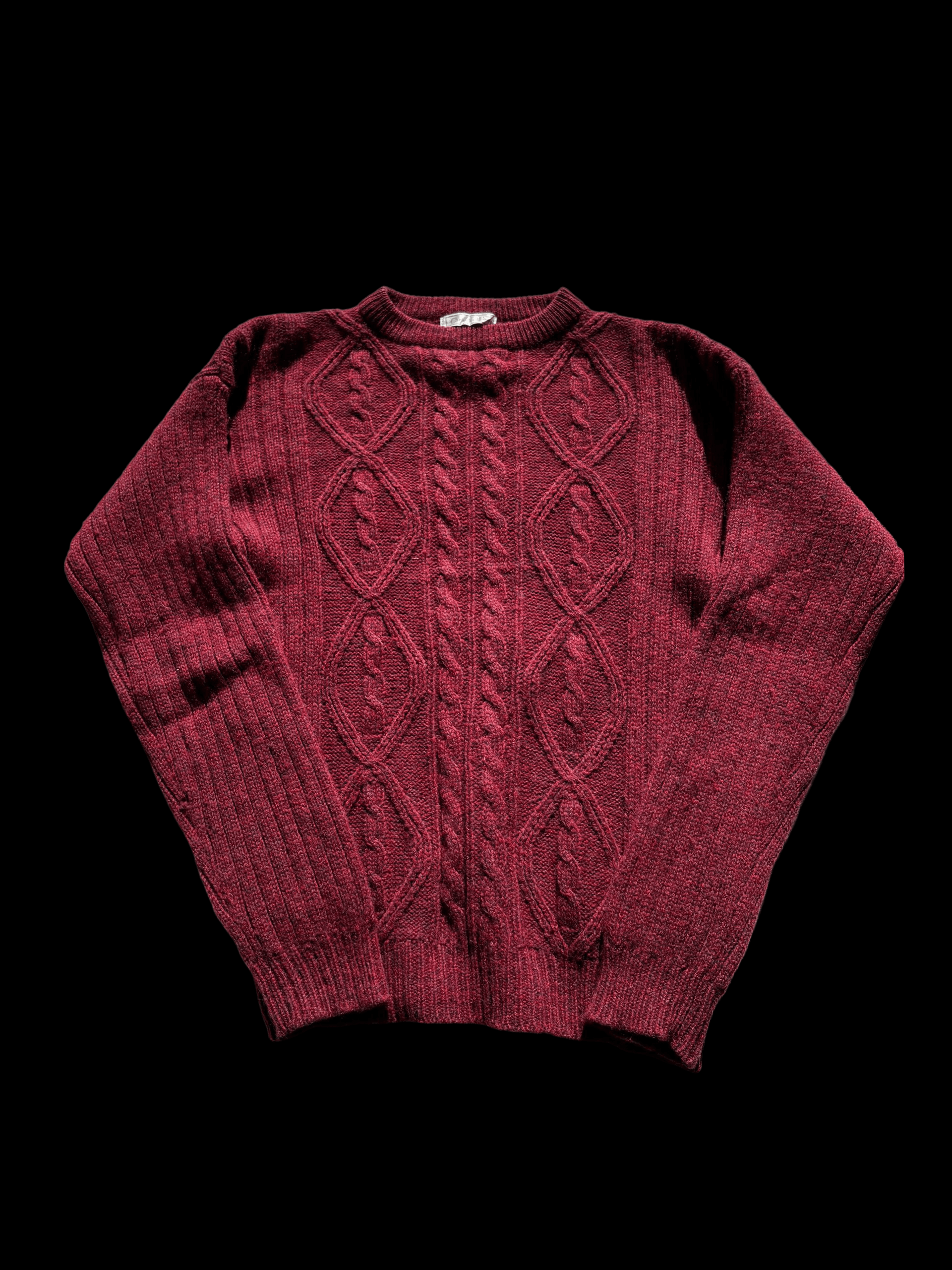 Christian Dior Monsieur Christian Dior vintage burgundy wool knit sweater Size US L / EU 52-54 / 3 - 1 Thumbnail