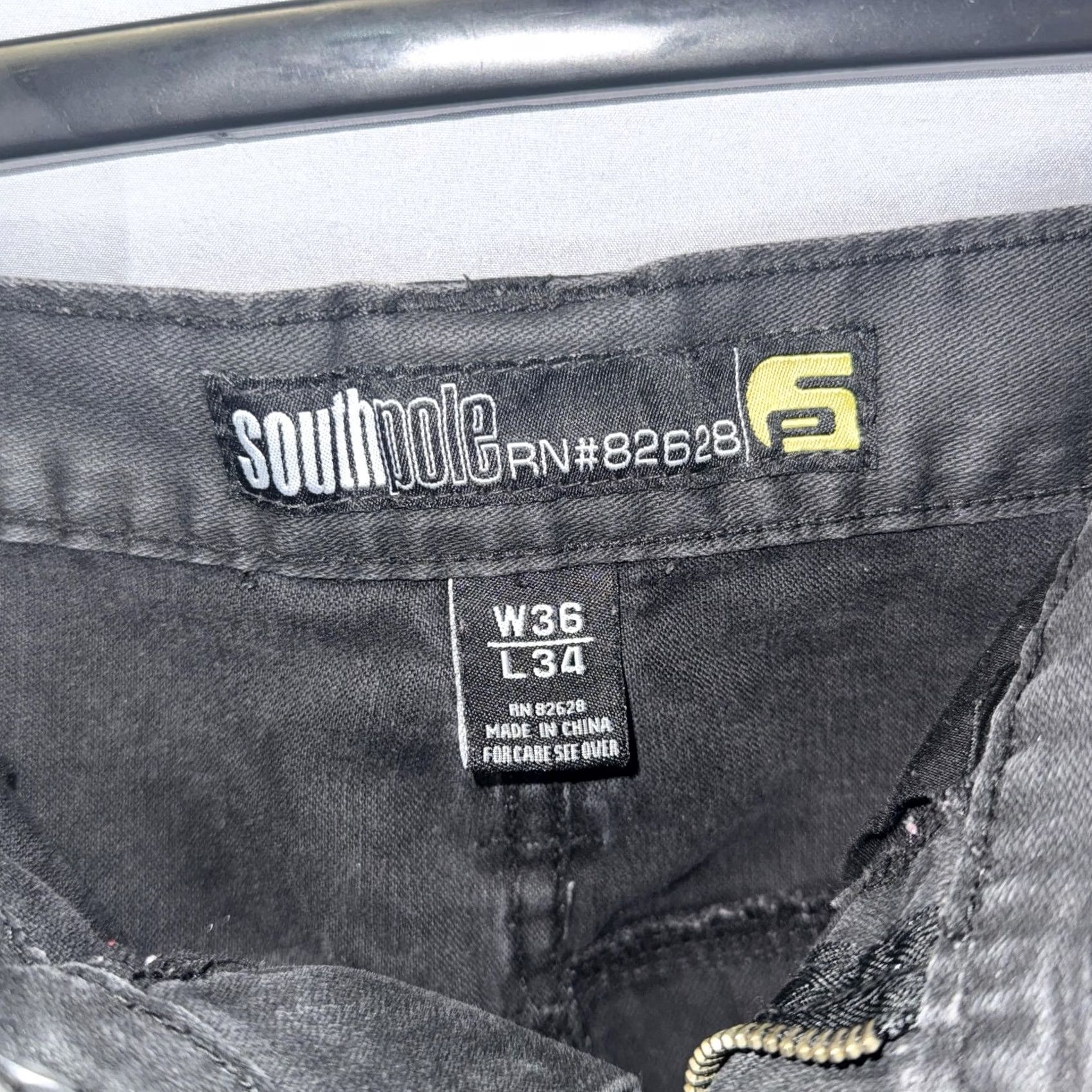 Southpole Southpole Pants Mens 36x34 Black Cargo Multi Pocket Zip Back Streetwear Urban Size US 36 / EU 52 - 7 Thumbnail