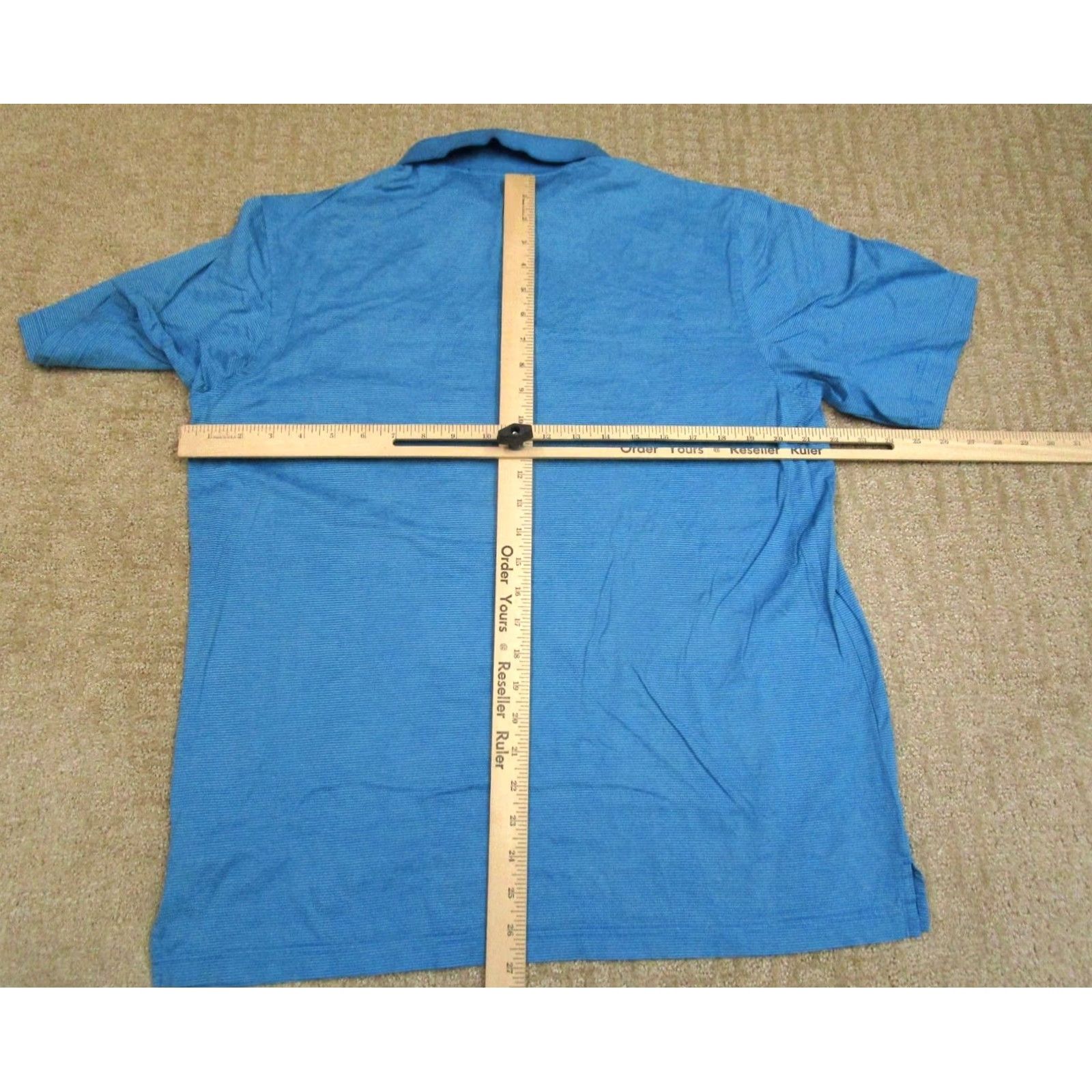 BUGATCHI Bugatchi Uomo Polo Shirt Men M Blue Striped Performance Golf Casual Shirts Size US M / EU 48-50 / 2 - 5 Thumbnail