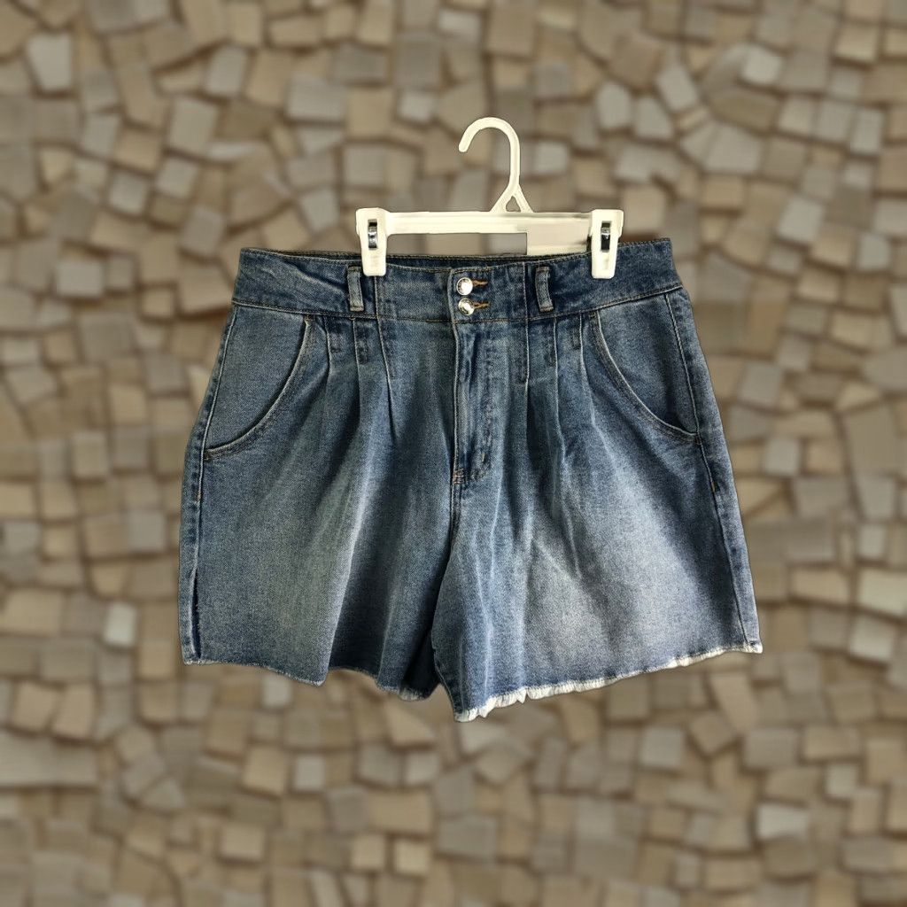Vintage Wild Fable Highest Rise A-Line Womens Size 12 Blue Jean Shorts Size 34" / US 12 / IT 48 - 1 Thumbnail