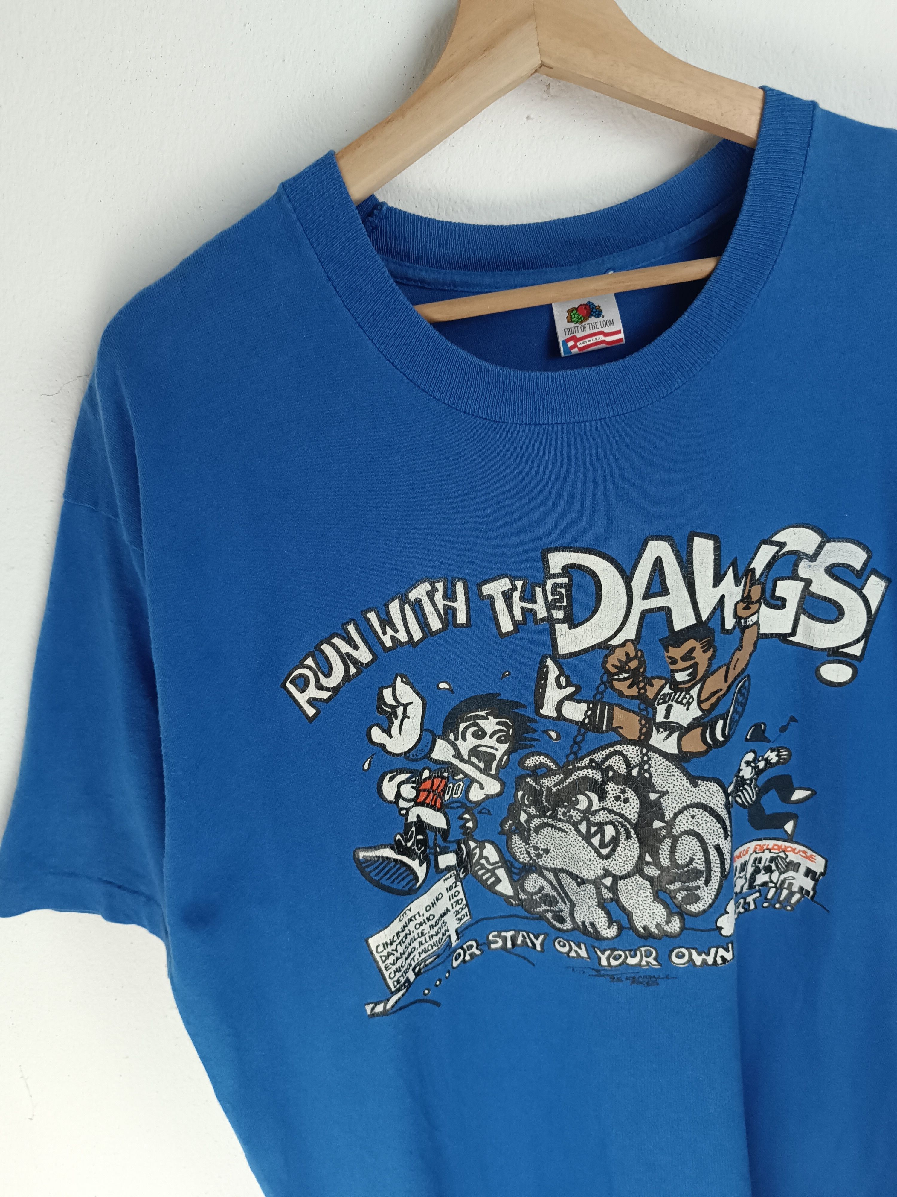 Vintage VERY RARE🔥VINTAGE 90'S RUN WITH THE DAWGS ADULT HUMOR FUNNY Size US XL / EU 56 / 4 - 5 Thumbnail