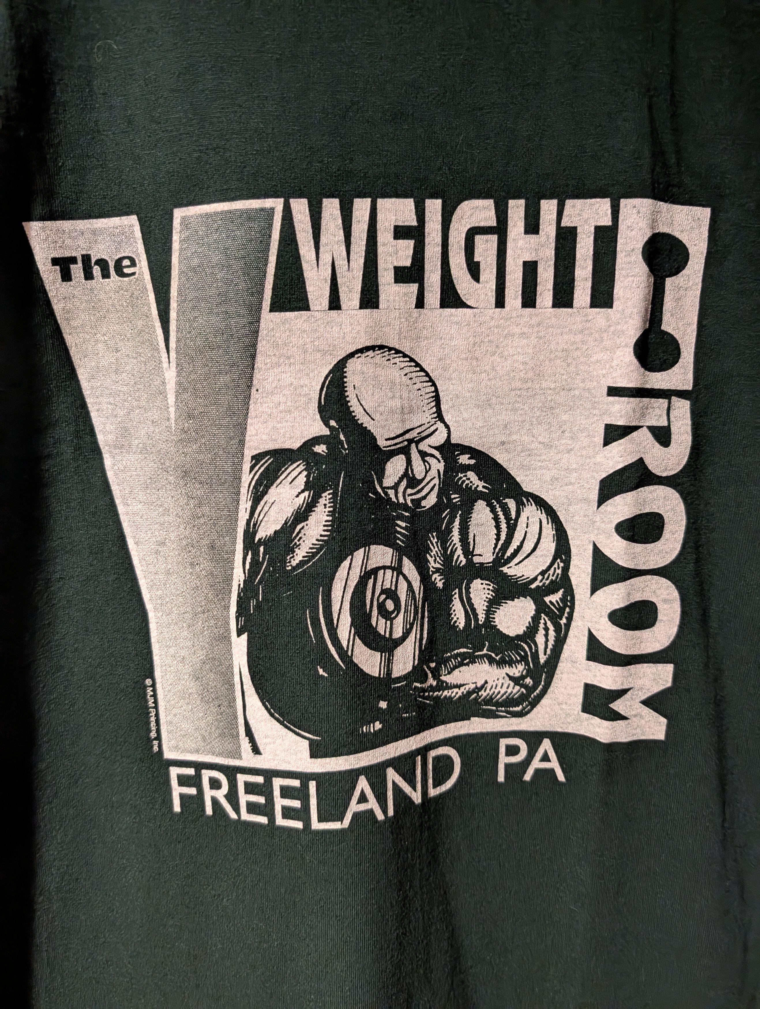Vintage Vtg 90s The Weight Room Freeland PA Bodybuilding T-Shirt Size US XL / EU 56 / 4 - 2 Thumbnail