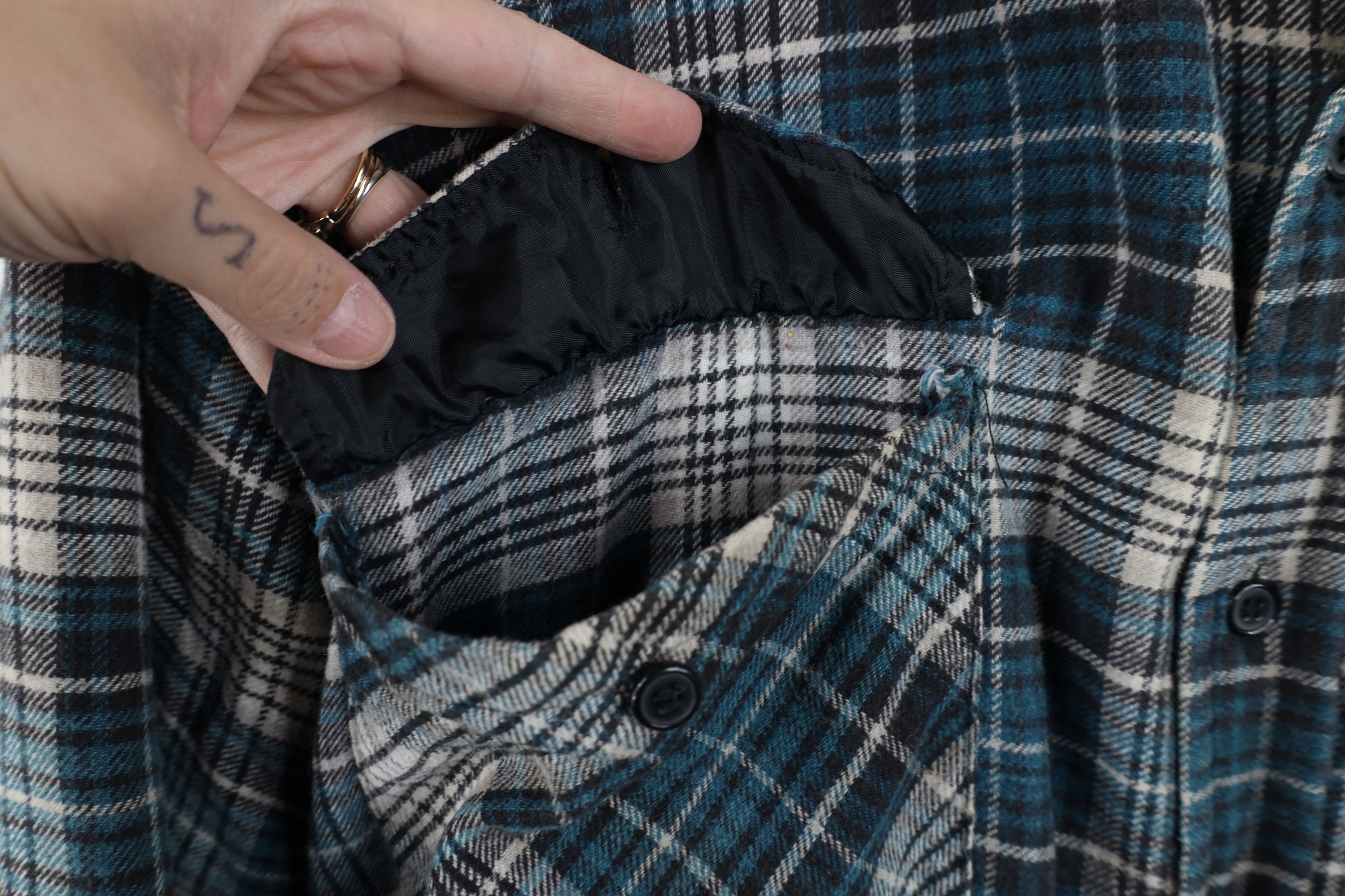 Vintage Vintage 90s Streetwear Quilted Flannel Button Shirt Jacket Size US XXL / EU 58 / 5 - 6 Thumbnail