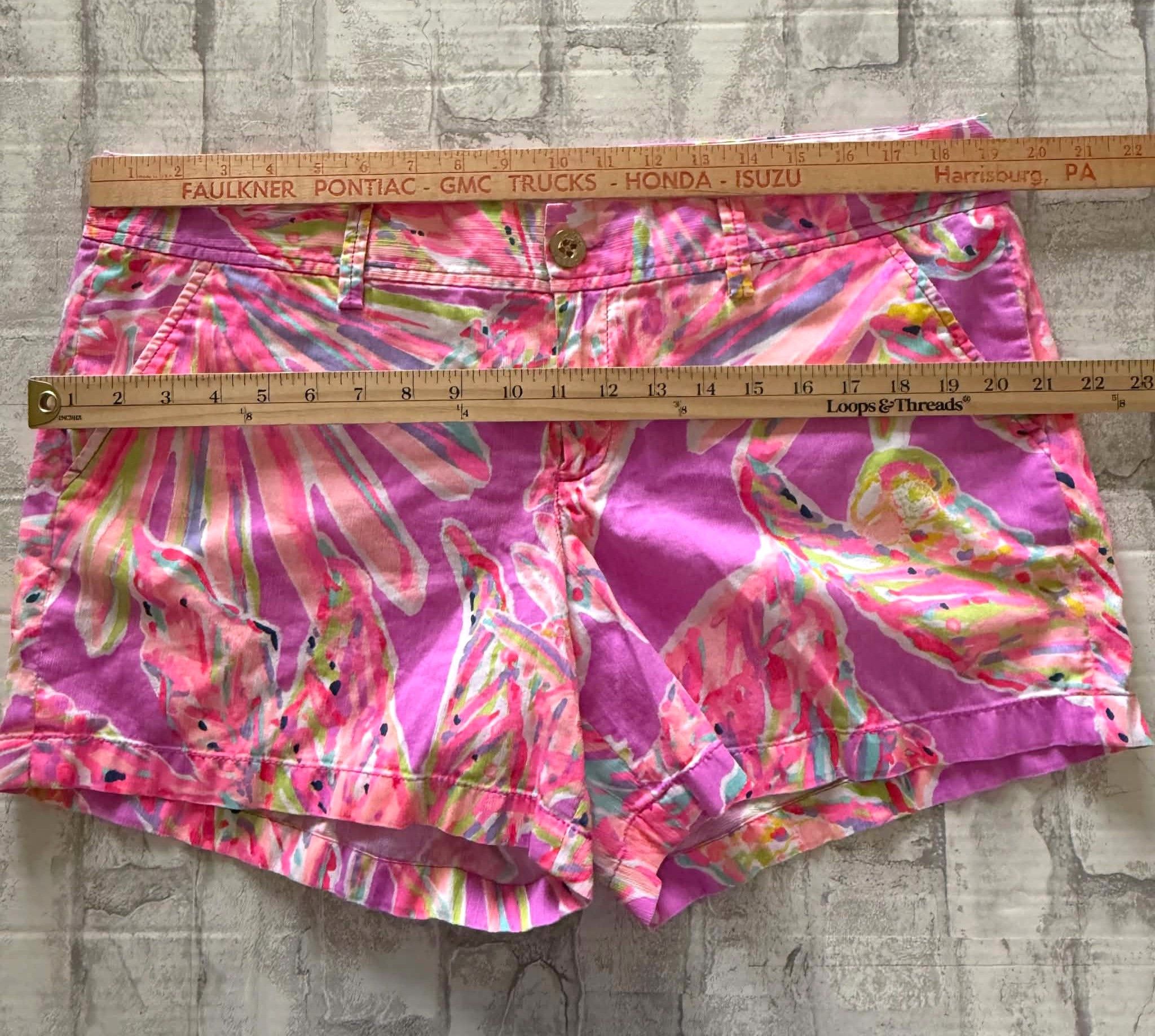 Lilly Pulitzer Lilly Pulitzer Callahan Shorts Pink Floral Cotton Preppy Size 38" / US 16 / IT 52 - 5 Thumbnail
