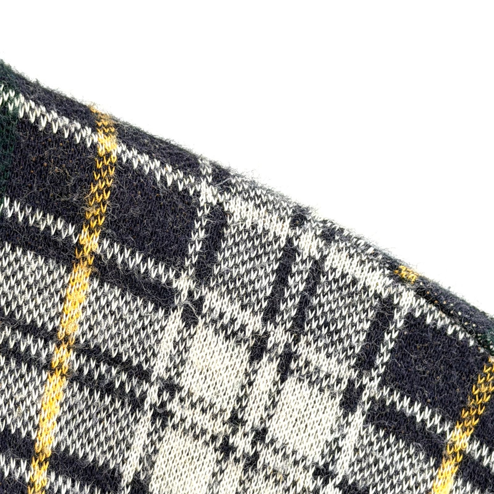 Lord & Taylor Vintage 90s 100% Cotton Blue Green Woven Knit Plaid Polo Size L / US 10 / IT 46 - 4 Thumbnail