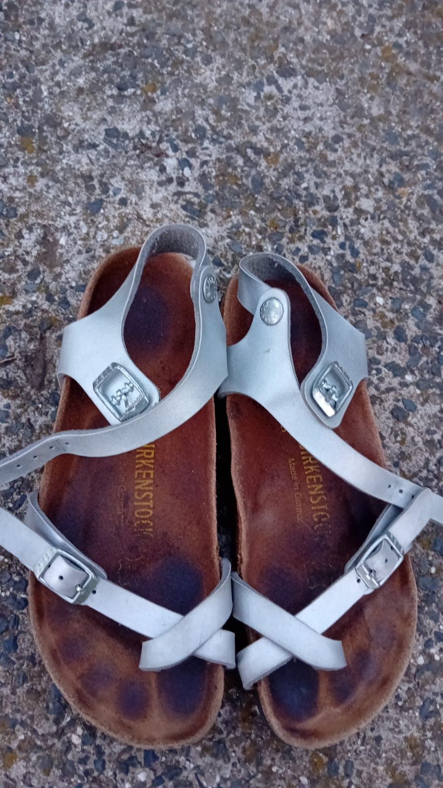 Birkenstock Birkenstock Yara Sandals Ankle Strap silver sz 36 Size US 6 / IT 36 - 1 Thumbnail