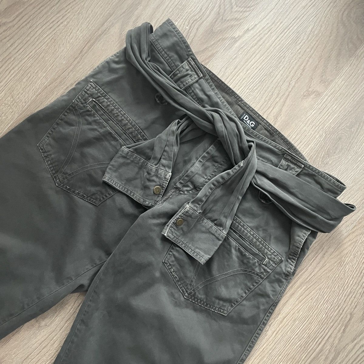 image of Archival Clothing x Dolce Gabbana Sleeve Belt Cargo Pants, Men's (Size 32)