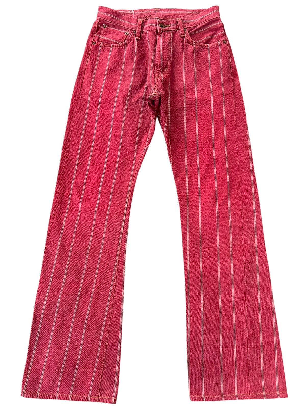 Kapital VINTAGE EDWIN 505 SELVEDGE STRIPE FLARE DENIM JEANS Size US 29 - 2 Thumbnail
