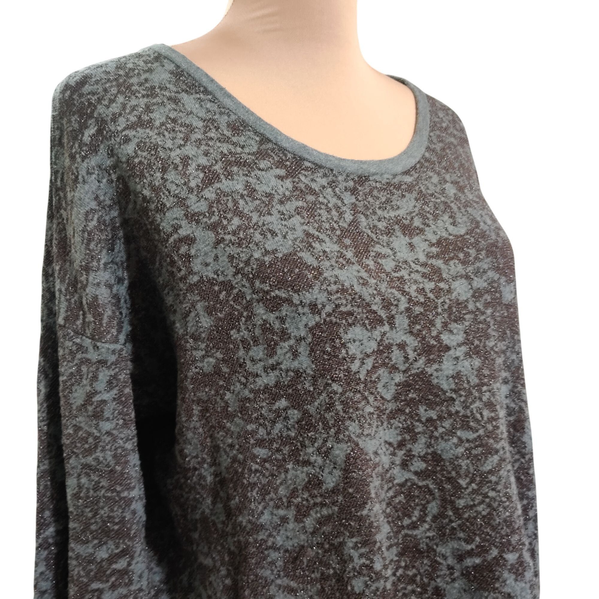 Other Simply Vera Vera Wang XL Gray Sparkle Tunic Top 3/4 Sleeve S Size XL / US 12-14 / IT 48-50 - 2 Thumbnail