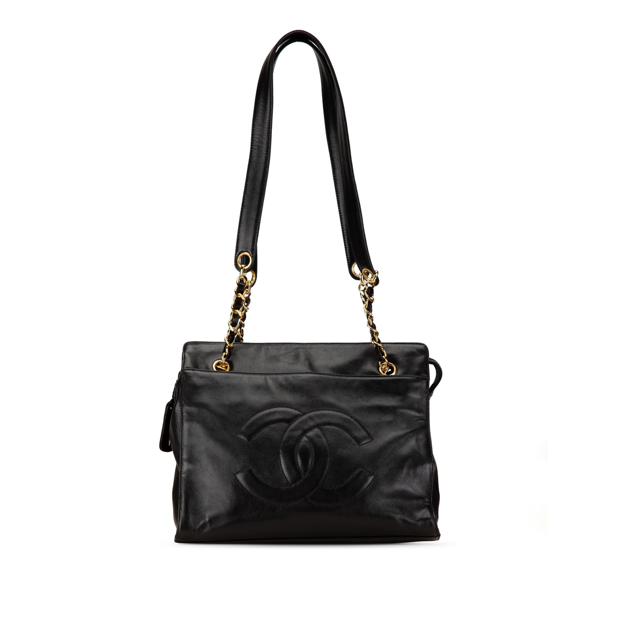 Chanel Chanel CC Lambskin Chain Tote Black Size ONE SIZE - 1 Thumbnail