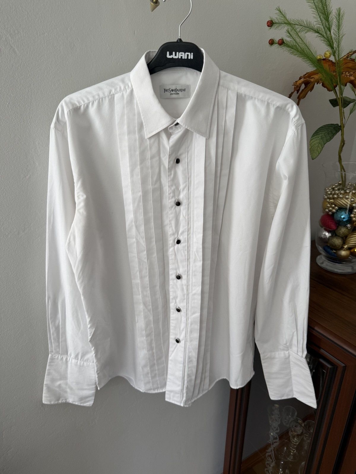 Vintage Yves Saint Laurent YSL Button Up Cufflinks Shirt