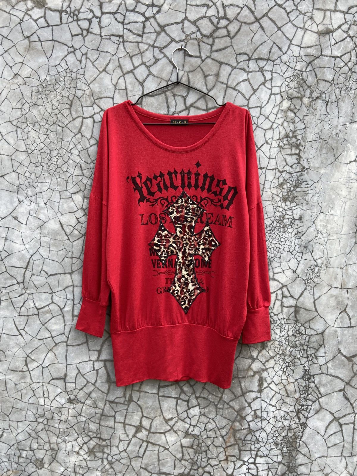 If Six Was Nine × Japanese Brand × Le Grande Bleu (L.G.B.) M.K.R Poem CH Cross Gothic Punk Rock Leopard Longsleeve Size M / US 6-8 / IT 42-44 - 1 Thumbnail