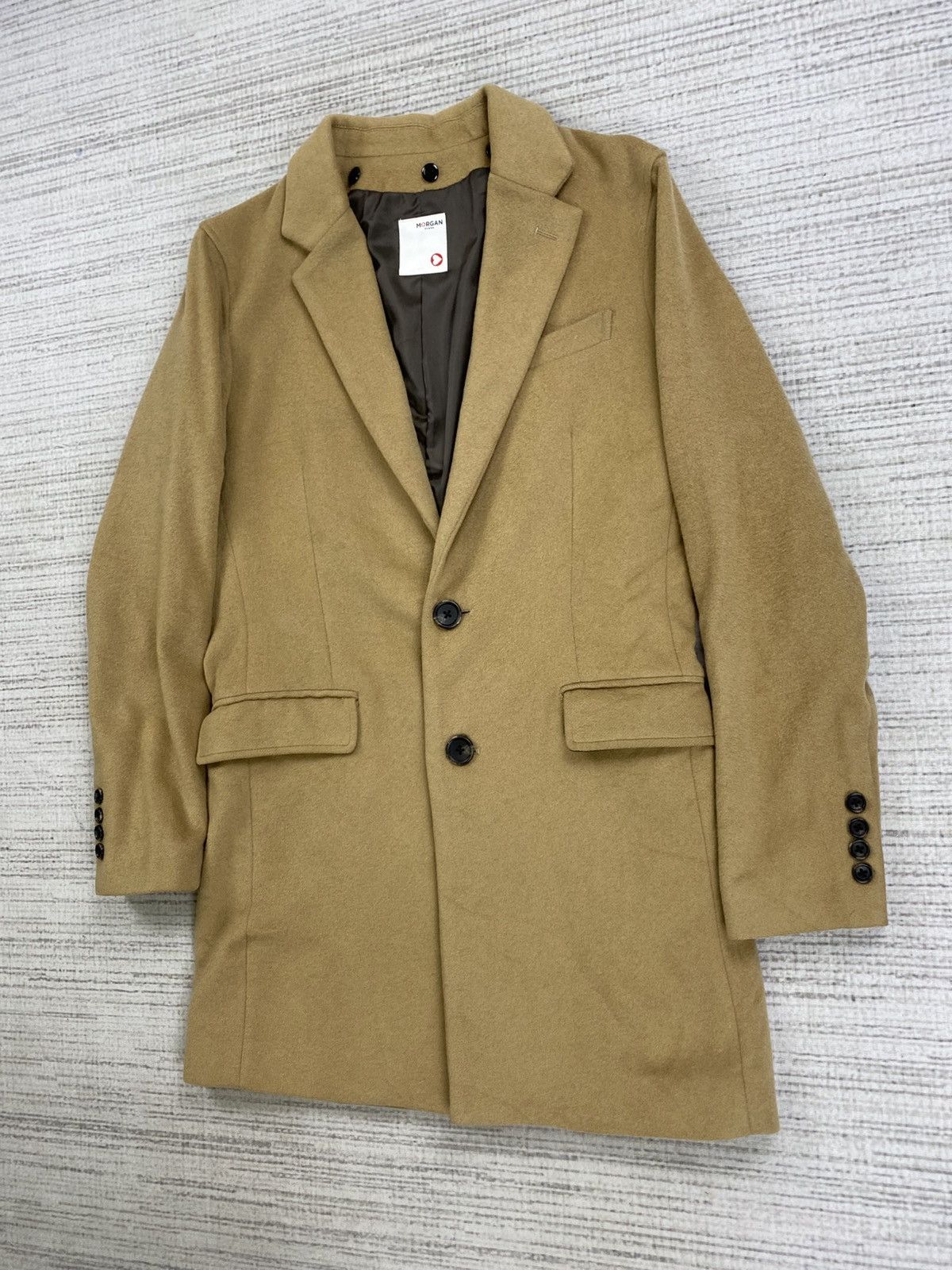 Japanese Brand × Morgan Homme × Vintage Vintage Morgan Homme Wool Double Breasted Pocket Coat Jacket Size US M / EU 48-50 / 2 - 4 Thumbnail