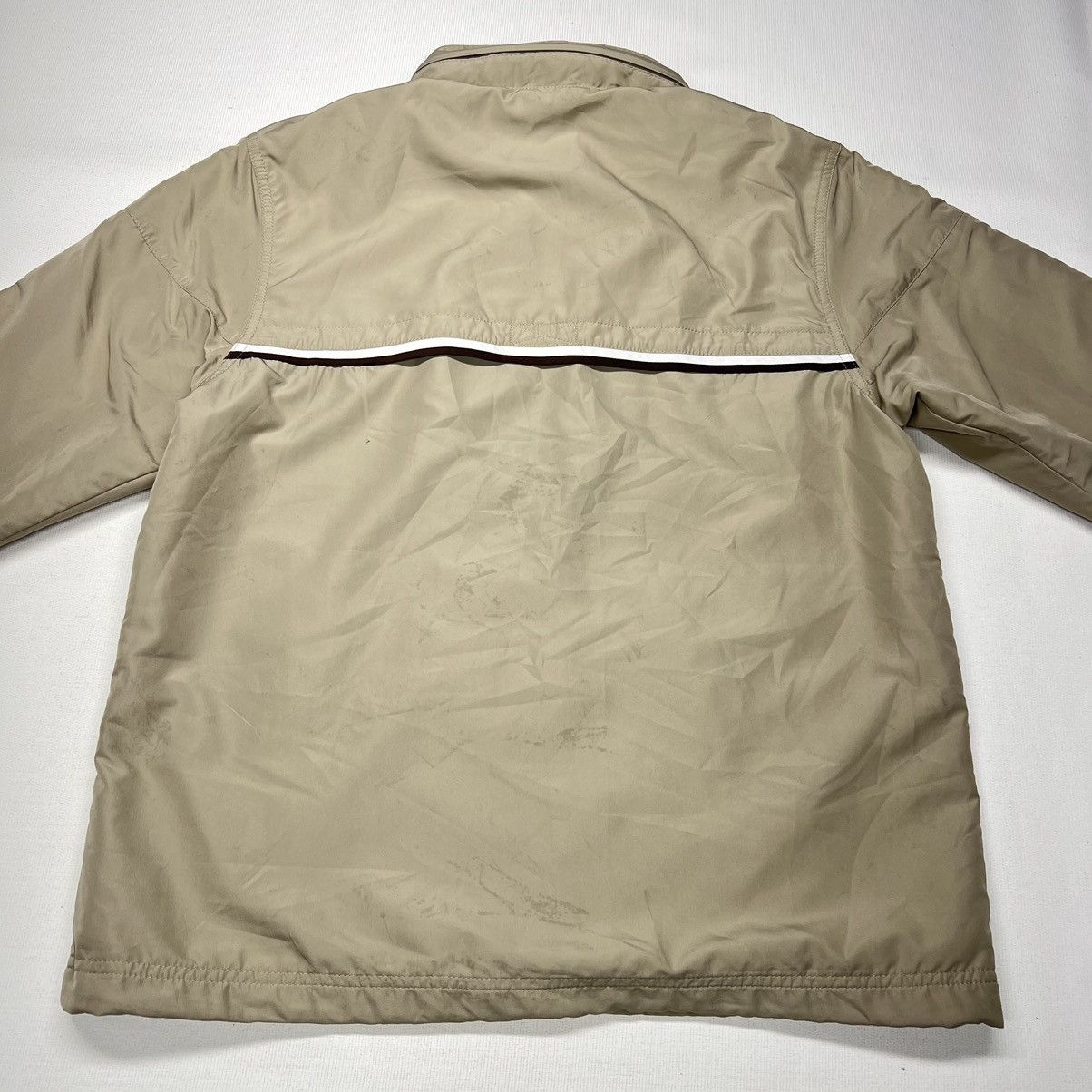 Nike × Vintage VTG Nike Varsity Jacket Brown Coaches Windbreaker Grey Tag Size US M / EU 48-50 / 2 - 17 Thumbnail