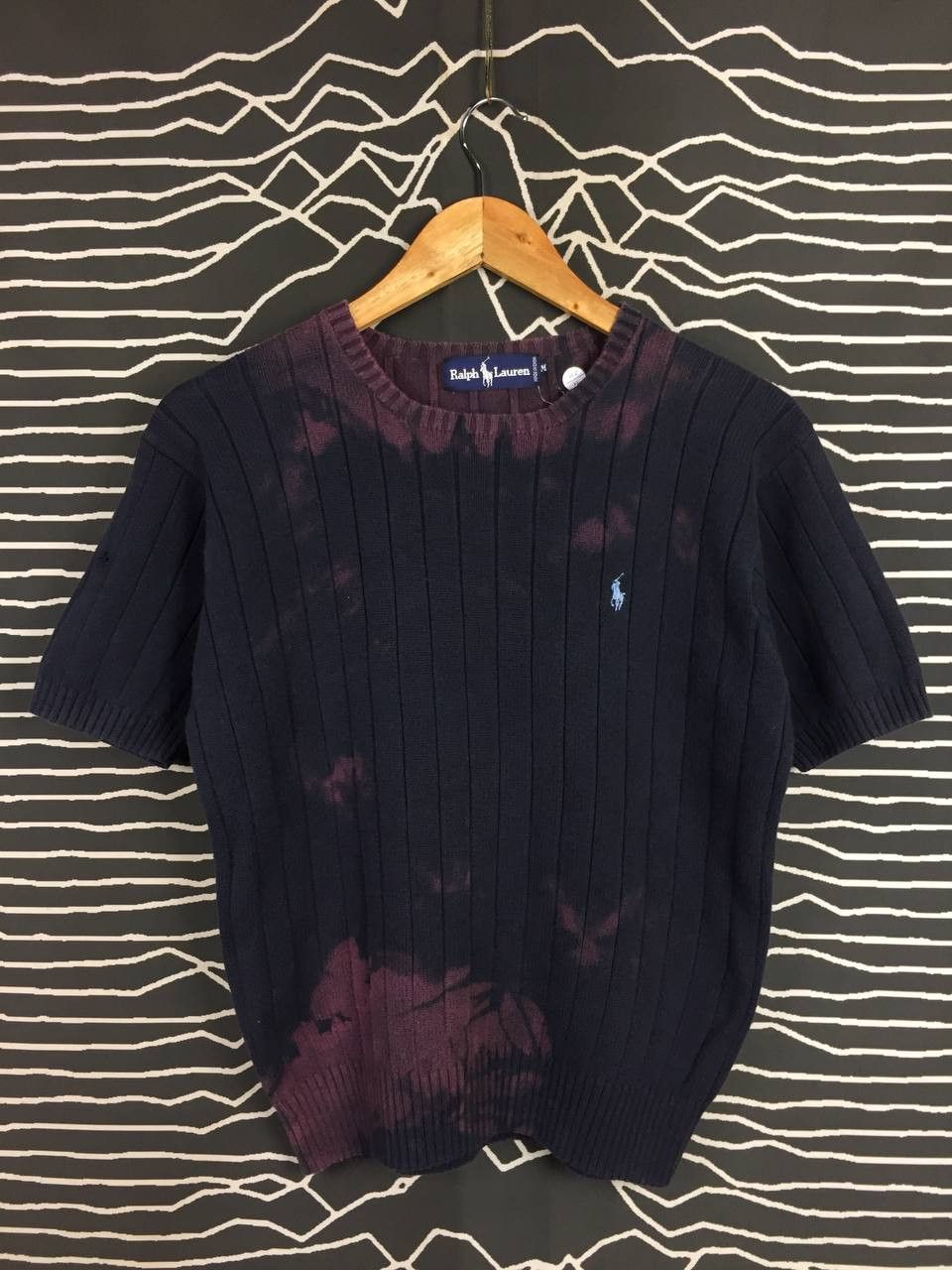 Ralph Lauren Vtg Distressed Ralph Lauren Cropped Fit Knit Sweater Size US M / EU 48-50 / 2 - 1 Thumbnail