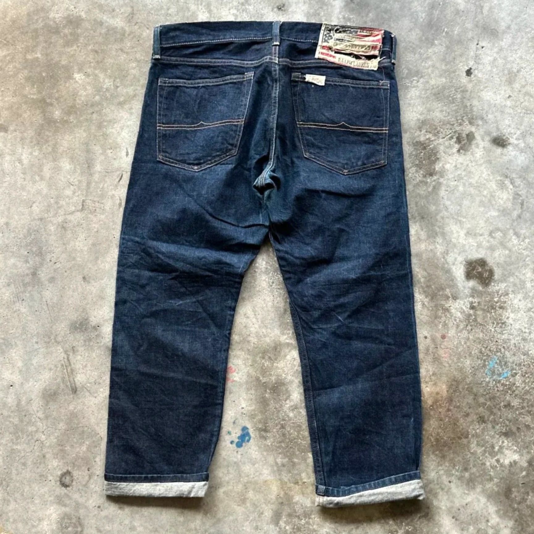 Vintage Denim & Supply Ralph Lauren Jeans Slim Fit Selvedge Denim 36x27 Blue Men Regular Straight Denim & Supply Ralph Lauren Jeans 36 27 Mens Size US 36 / EU 52 - 5 Thumbnail