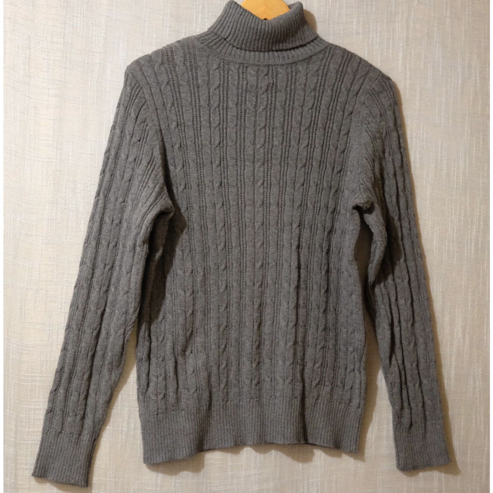 Vintage VINTAGE EUC St. John's Bay Dark Grey Cable Knit Turtle Neck Sweater Womens XL #A14-6 Size XL / US 12-14 / IT 48-50 - 5 Thumbnail