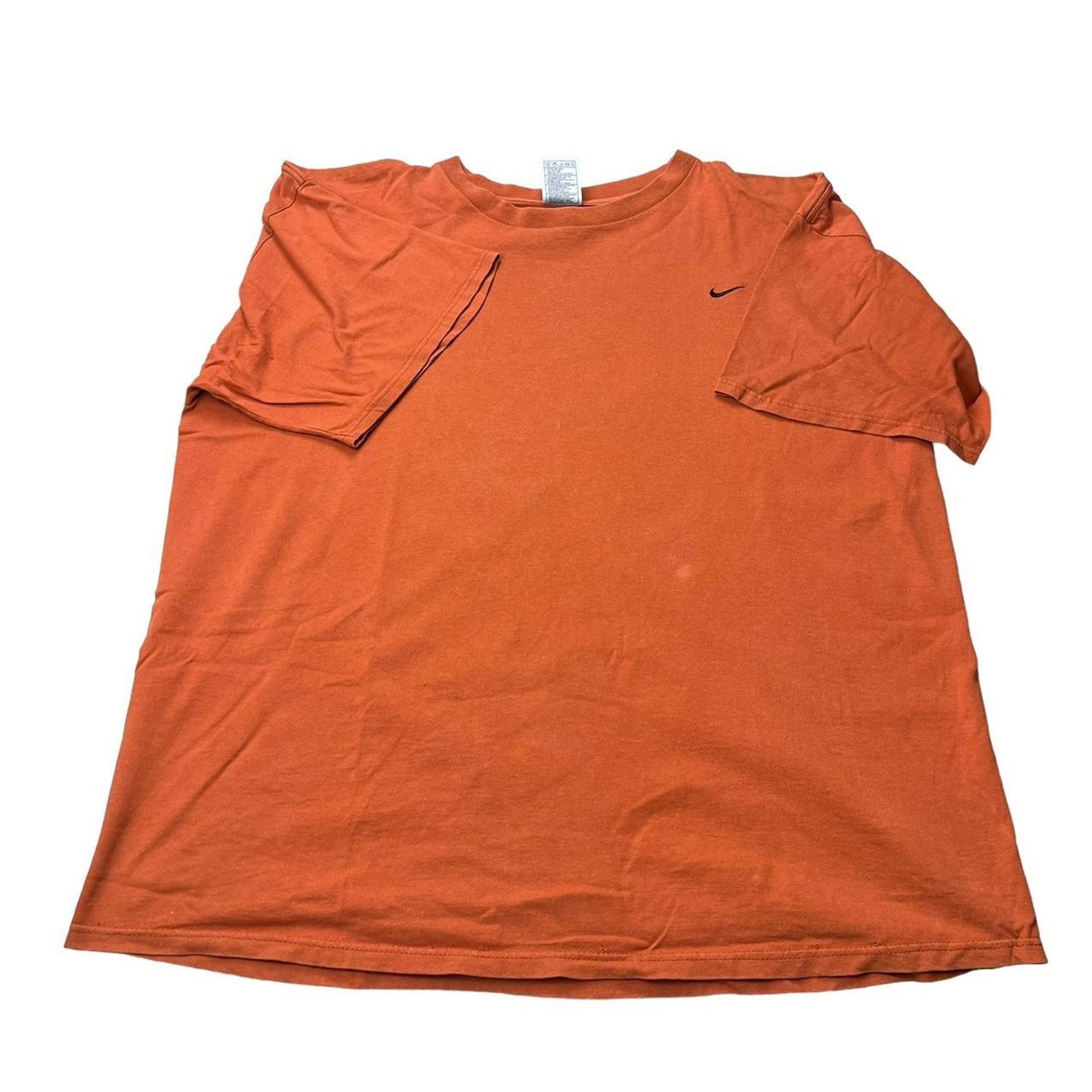 Nike Vintage Y2K Burnt Orange Nike Check T Shirt Size US XXL / EU 58 / 5 - 2 Thumbnail