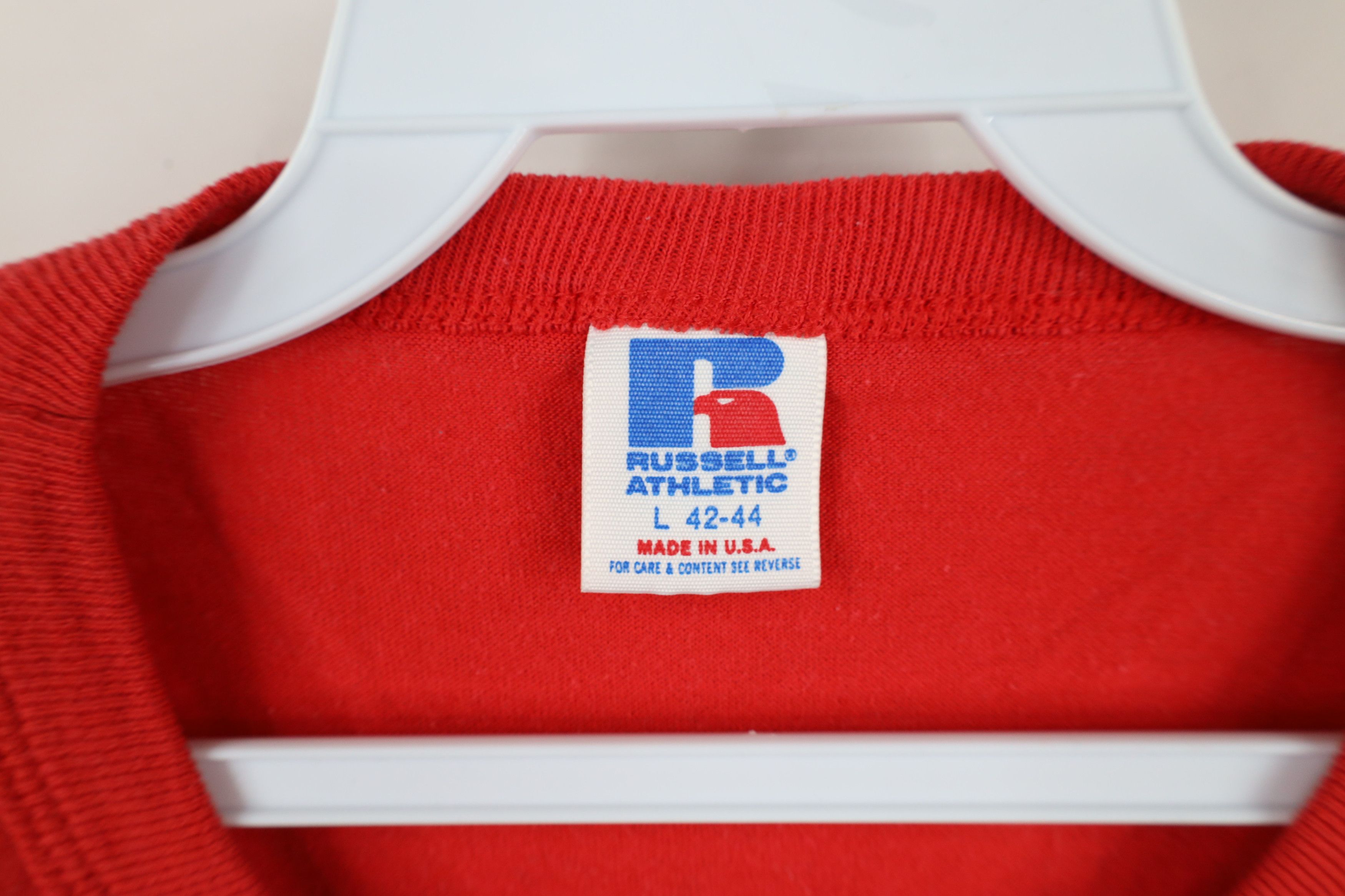 Russell Athletic × Vintage Vintage 90s Russell Athletic Goods Gridersville T-Shirt USA Size US L / EU 52-54 / 3 - 8 Thumbnail