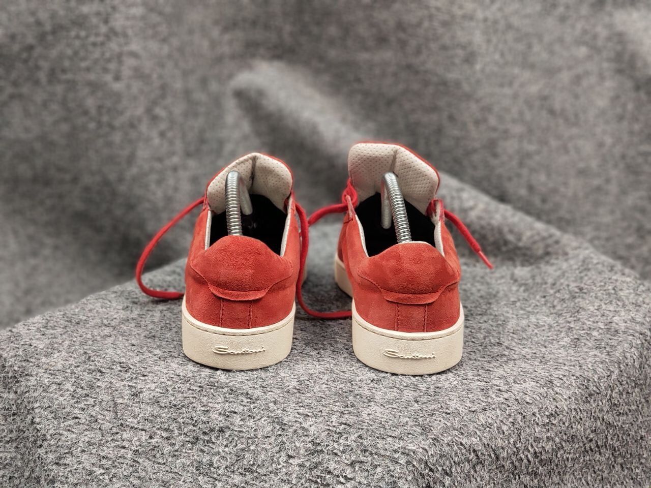 Santoni Santoni Design Orange women's Leather suede Classic Sneakers Size US 7 / IT 37 - 8 Thumbnail