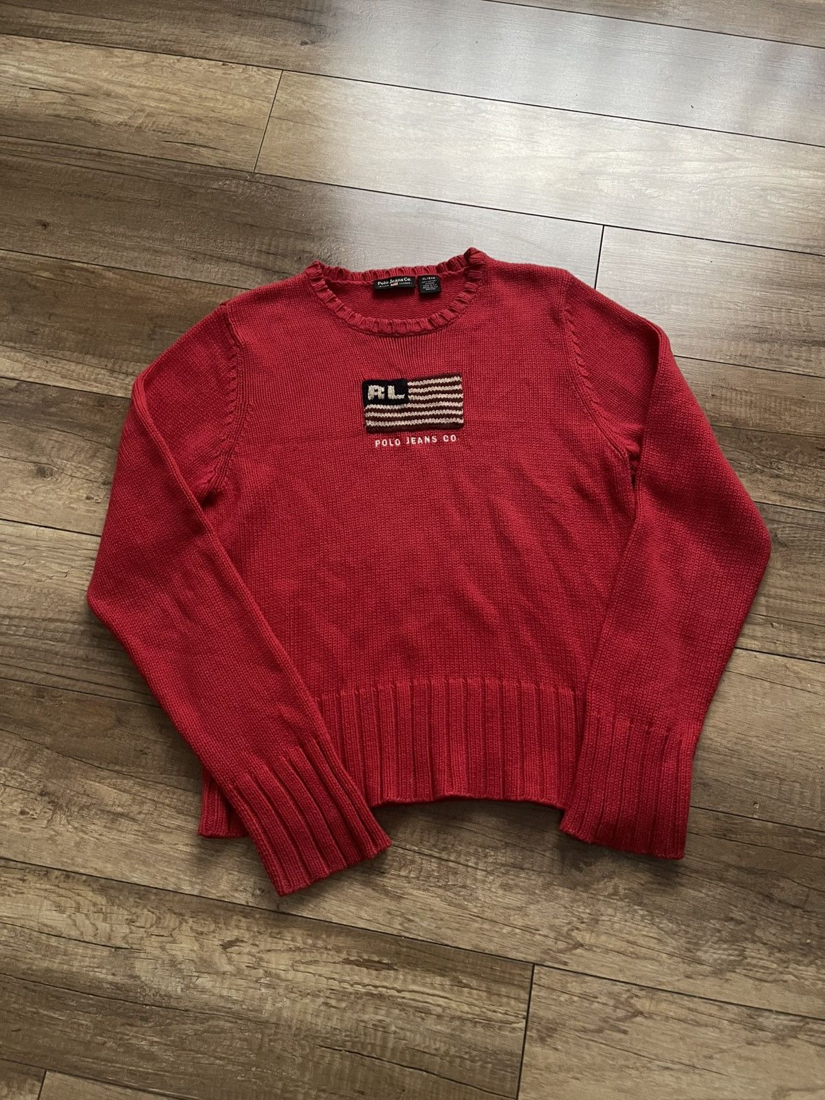 Ralph Lauren Polo Jeans Ralph Lauren RL Vintage American Flag Sweater 90s Size US M / EU 48-50 / 2 - 2 Thumbnail