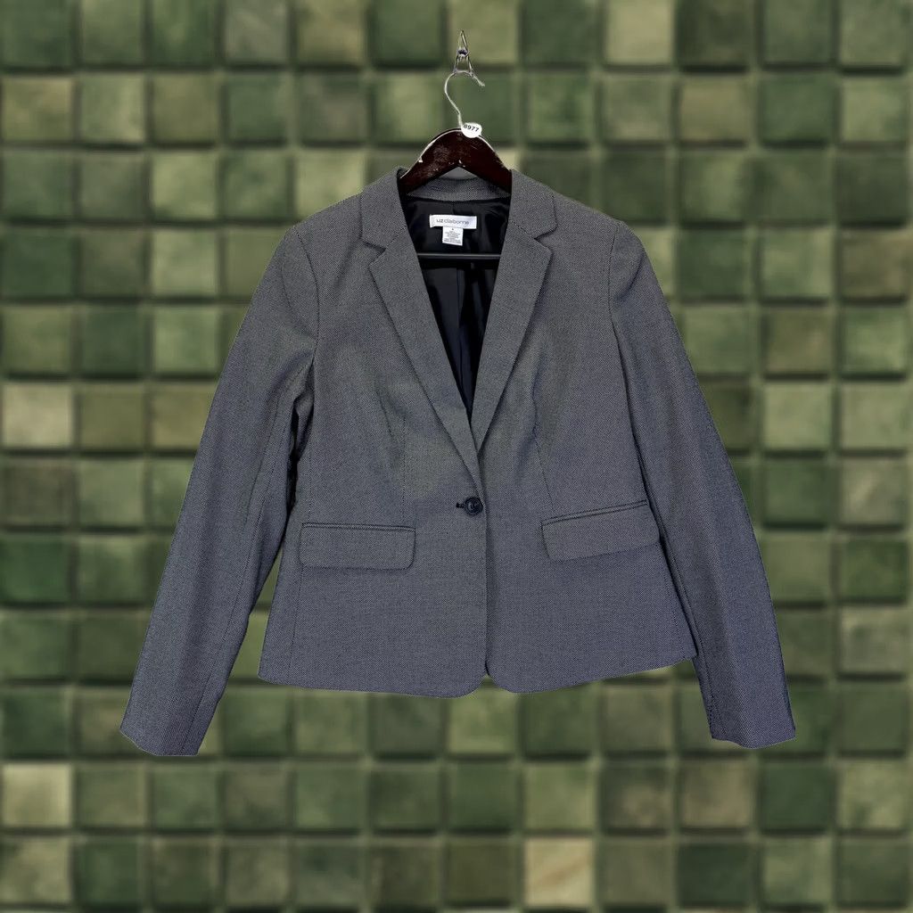 Liz Claiborne Liz Claiborne Fashion Suiting Blazer Jacker Womens Small NWT-8977 Blazer, Black/Gray, Basic Jacket, Workwear, Casual, Business, Travel Womens Size S / US 4 / IT 40 - 1 Thumbnail