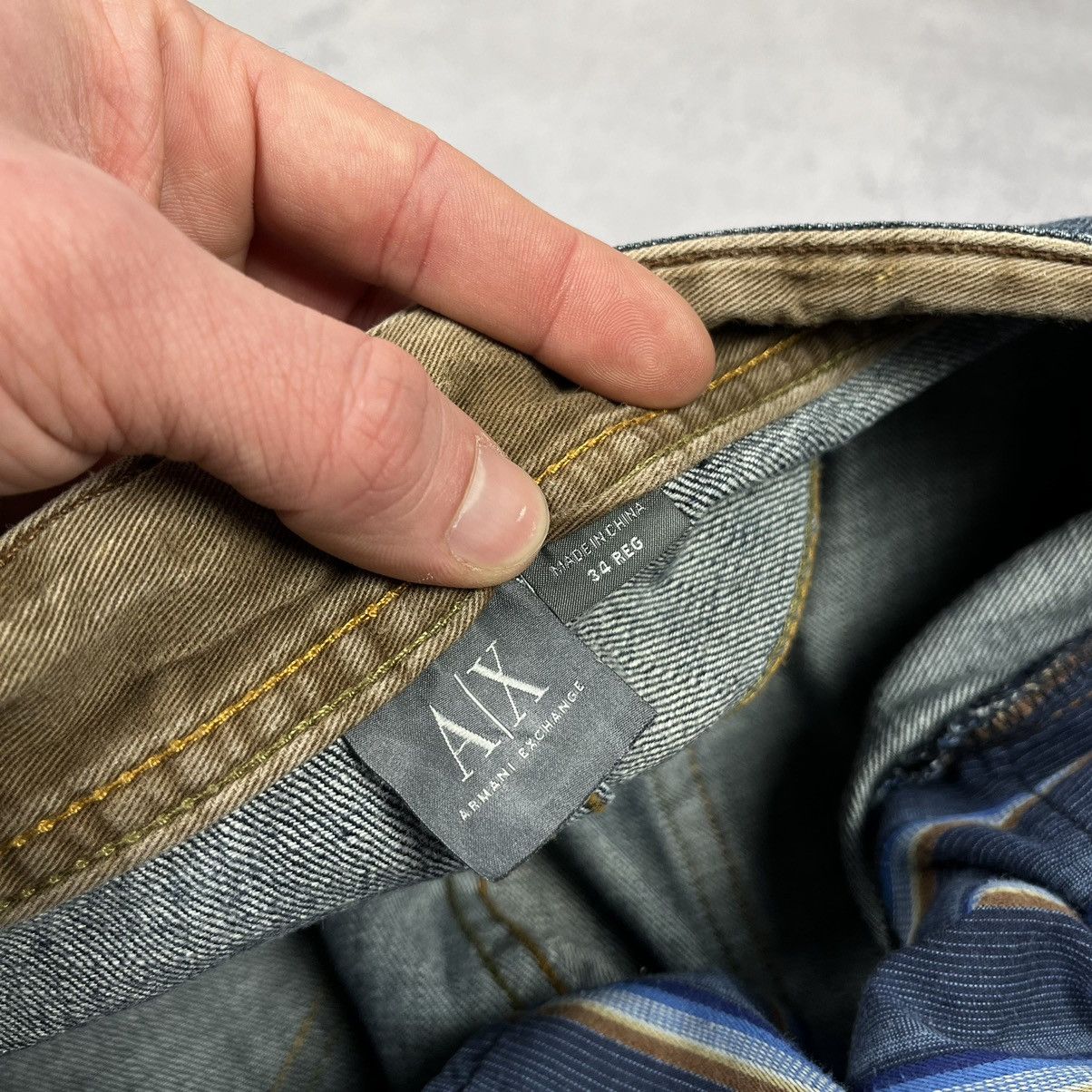 Emporio Armani Vintage Armani Exchange rare big logo jeans 90’s Size US 34 / EU 50 - 13 Thumbnail